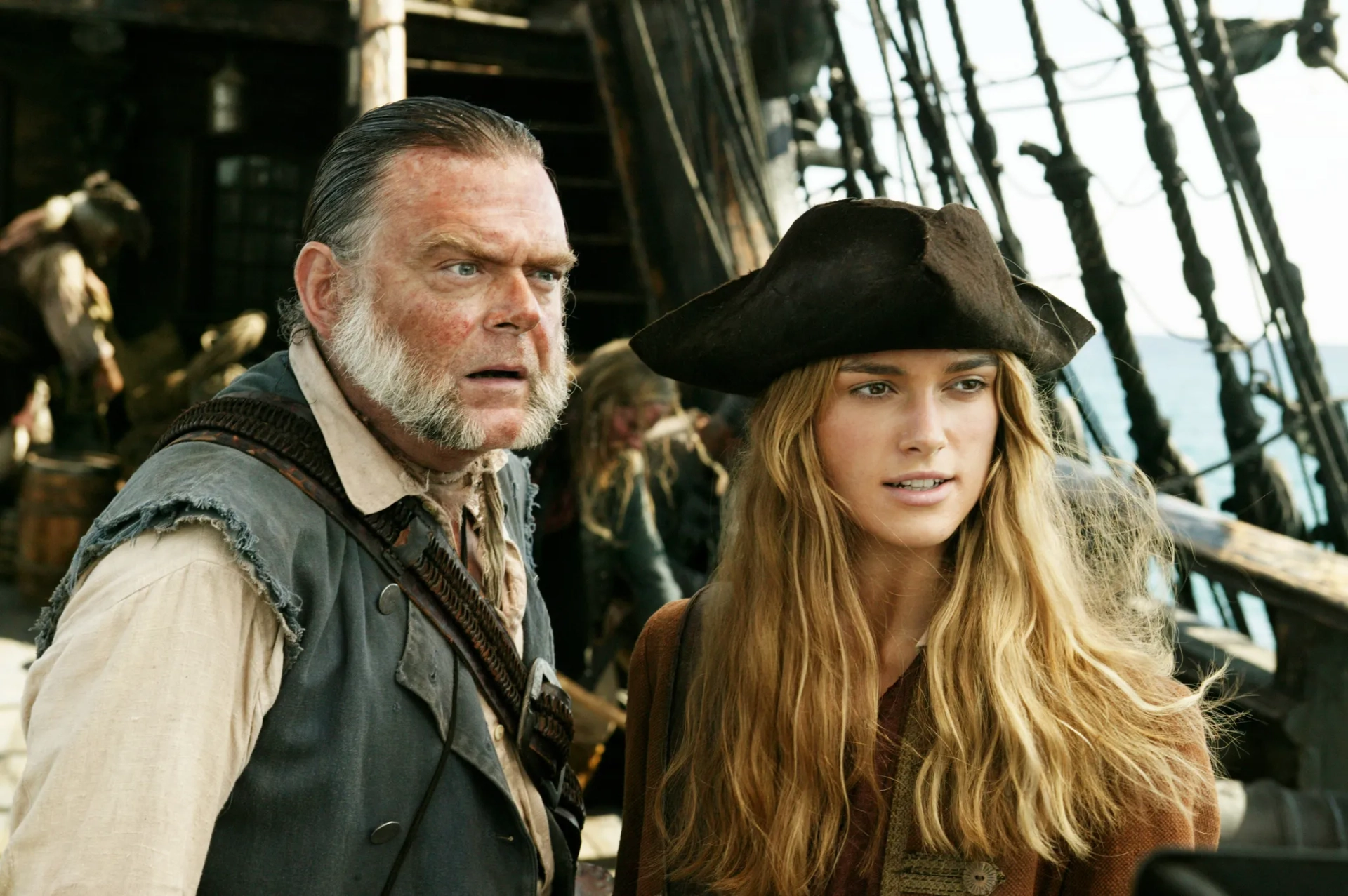 Keira Knightley and Kevin McNally in Pirates of the Caribbean: Dead Man's Chest (2006)