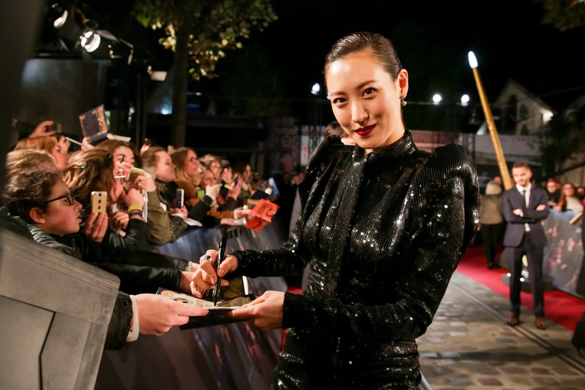 Claudia Kim at an event for Fantastic Beasts: The Crimes of Grindelwald (2018)