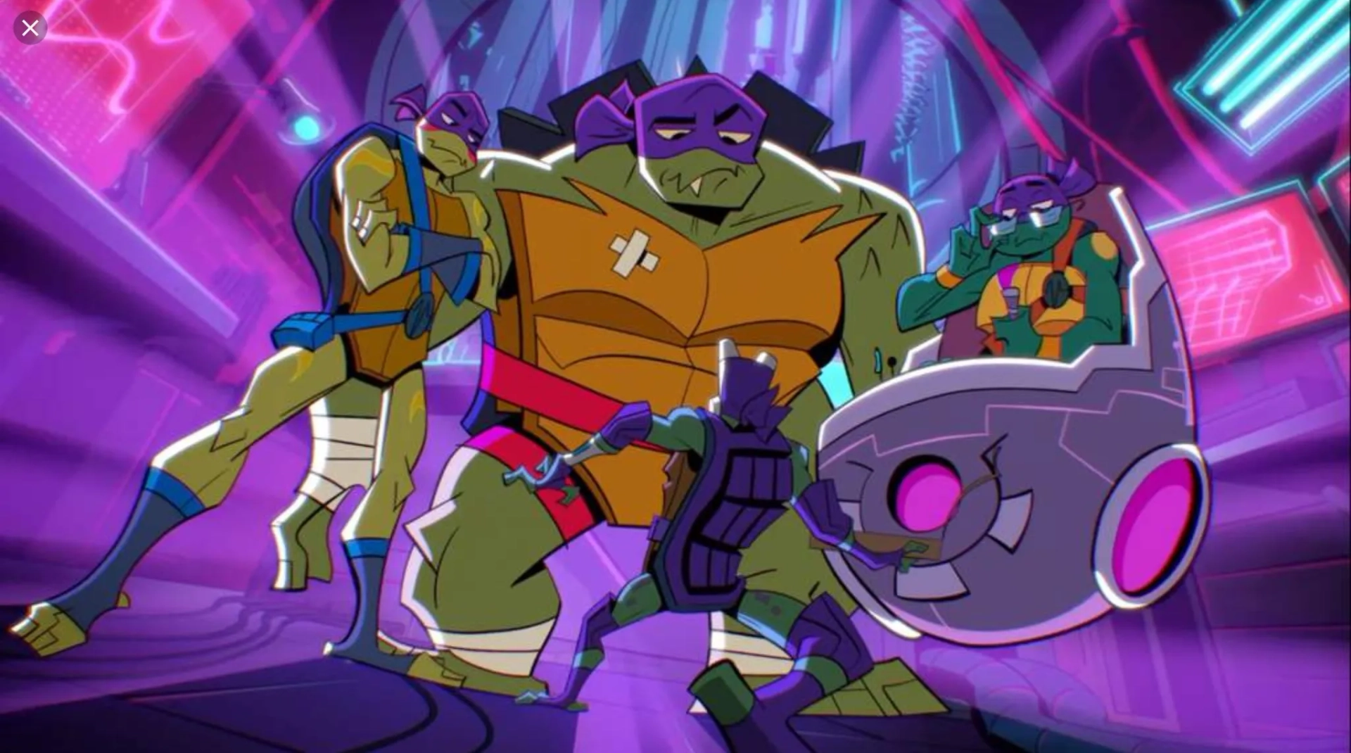 Omar Benson Miller, Brandon Mychal Smith, Ben Schwartz, and Josh Brener in Rise of the Teenage Mutant Ninja Turtles (2018)