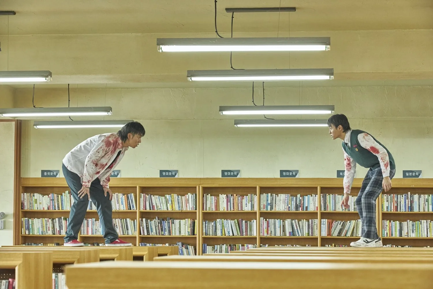Yoon Chan-young and Yoo In-soo in All of Us Are Dead (2022)