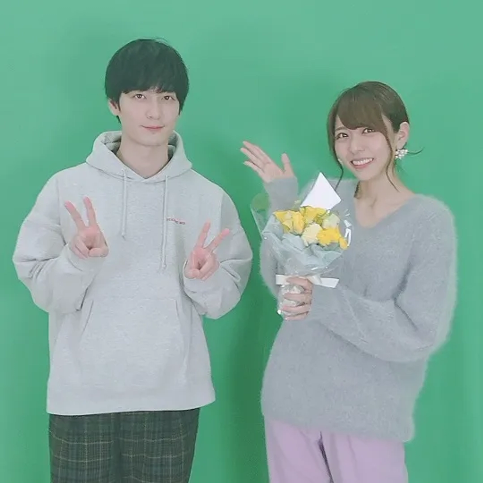 Aki Toyosaki and Yûichirô Umehara at an event for Cautious Hero: The Hero Is Overpowered but Overly Cautious (2019)