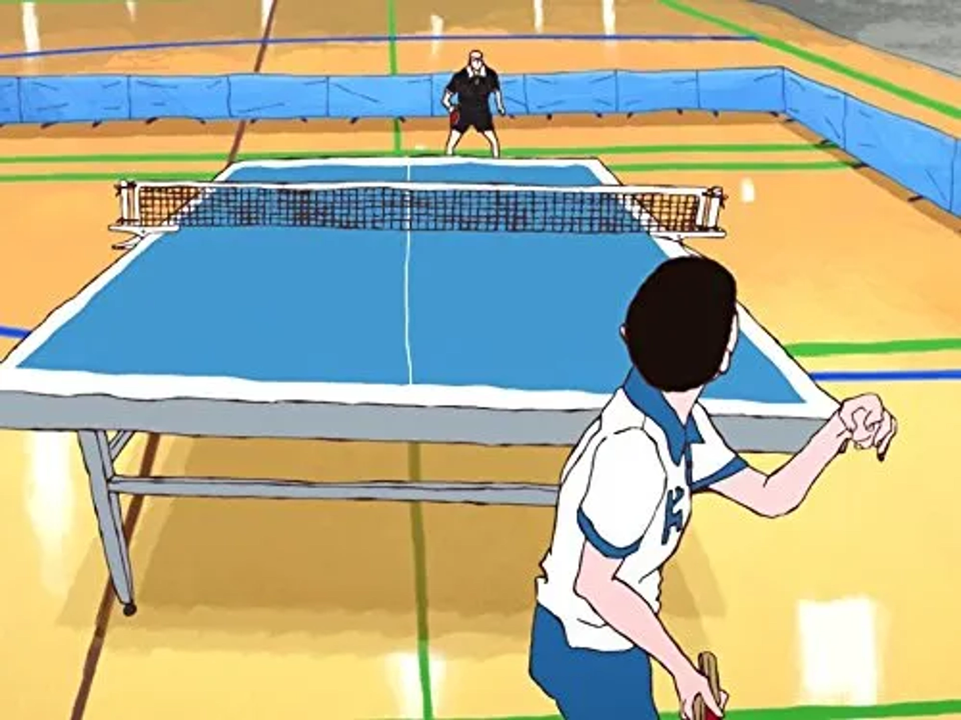 Subaru Kimura and Fukujurou Katayama in Ping Pong the Animation (2014)