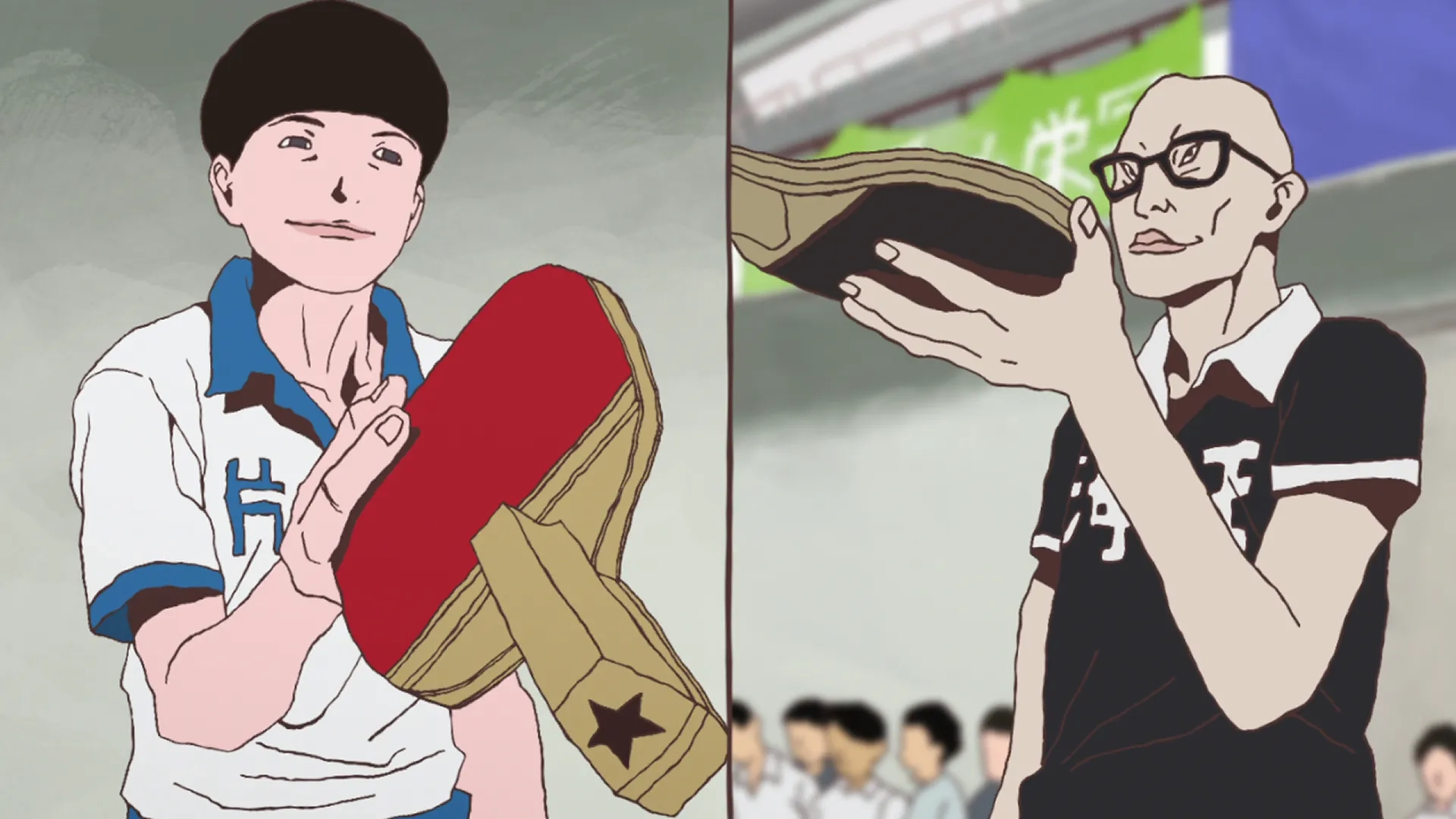 Subaru Kimura and Fukujurou Katayama in Ping Pong the Animation (2014)