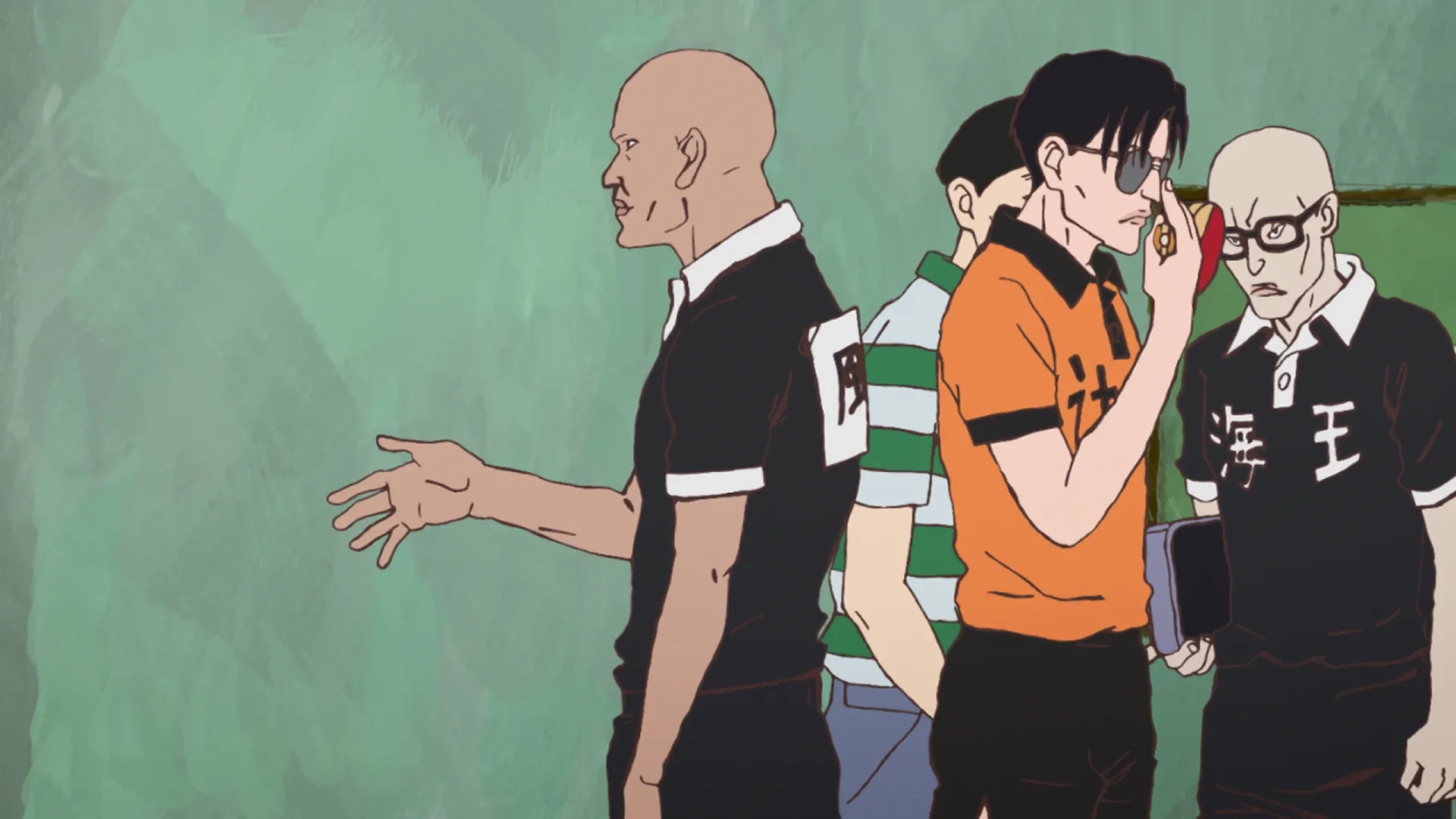 Tei Ha, Shunsuke Sakuya, Subaru Kimura, and Yosei Bun in Ping Pong the Animation (2014)