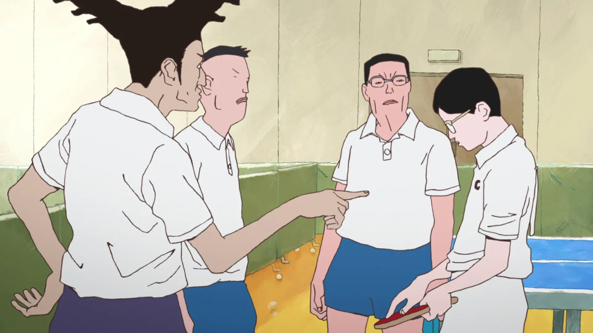 Mitsuaki Hoshi, Takanori Hoshino, and Kôki Uchiyama in Ping Pong the Animation (2014)