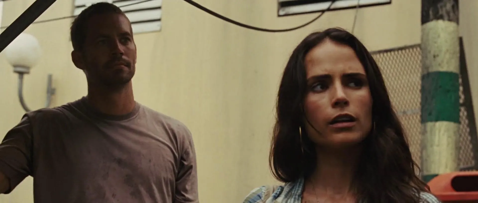 Jordana Brewster and Paul Walker in Fast Five (2011)