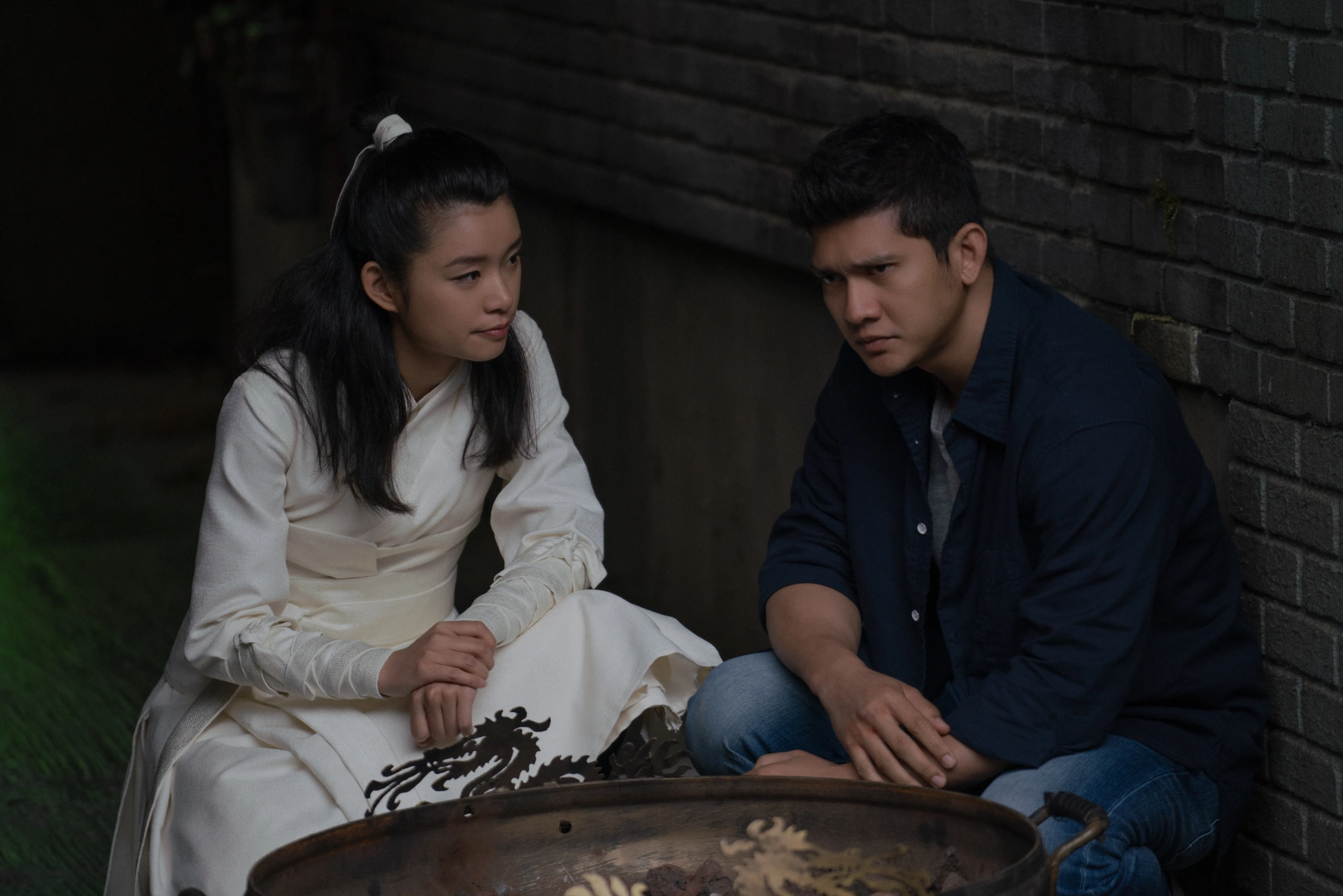 Celia Au and Iko Uwais in Wu Assassins (2019)