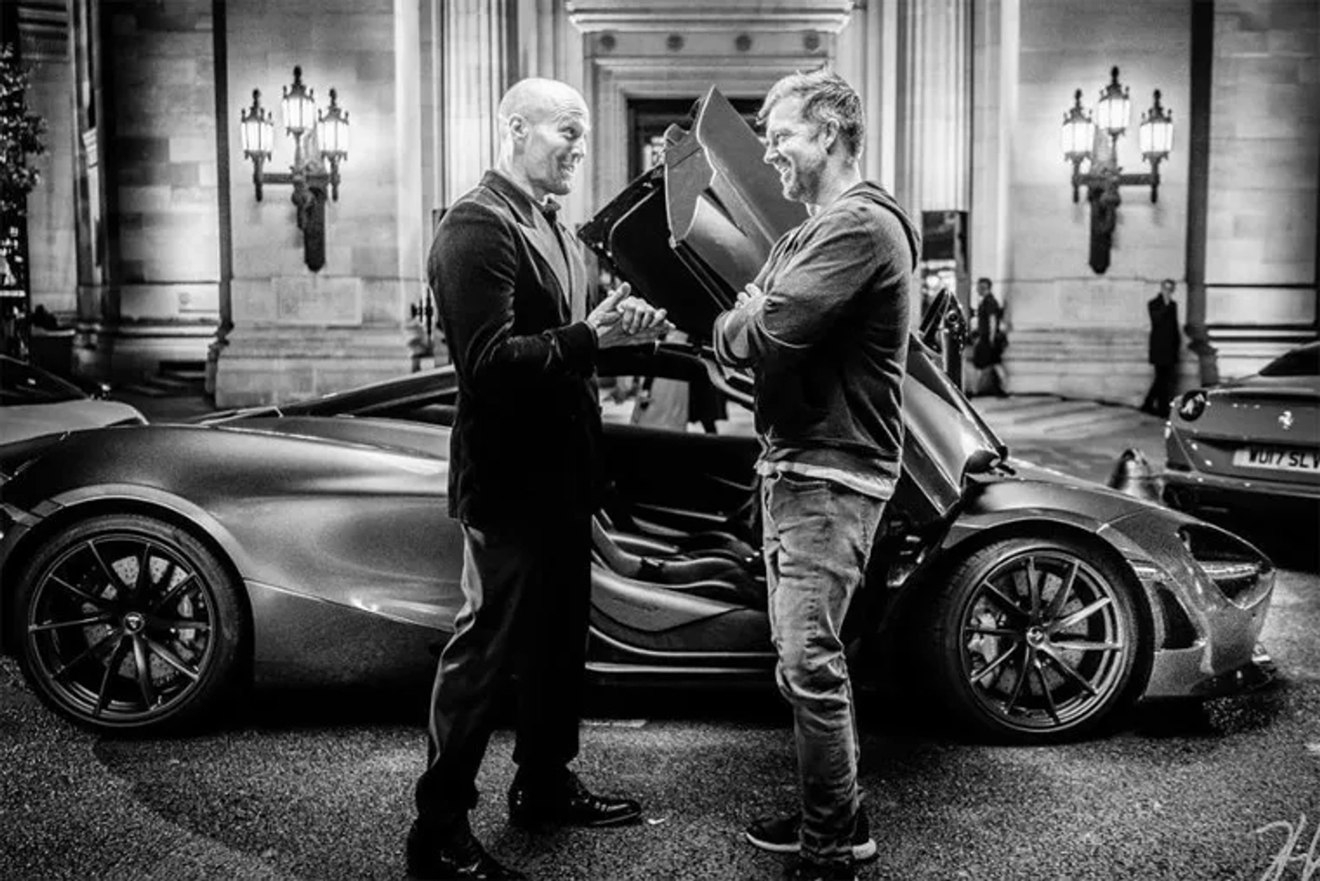 Jason Statham and David Leitch in Fast & Furious Presents: Hobbs & Shaw (2019)