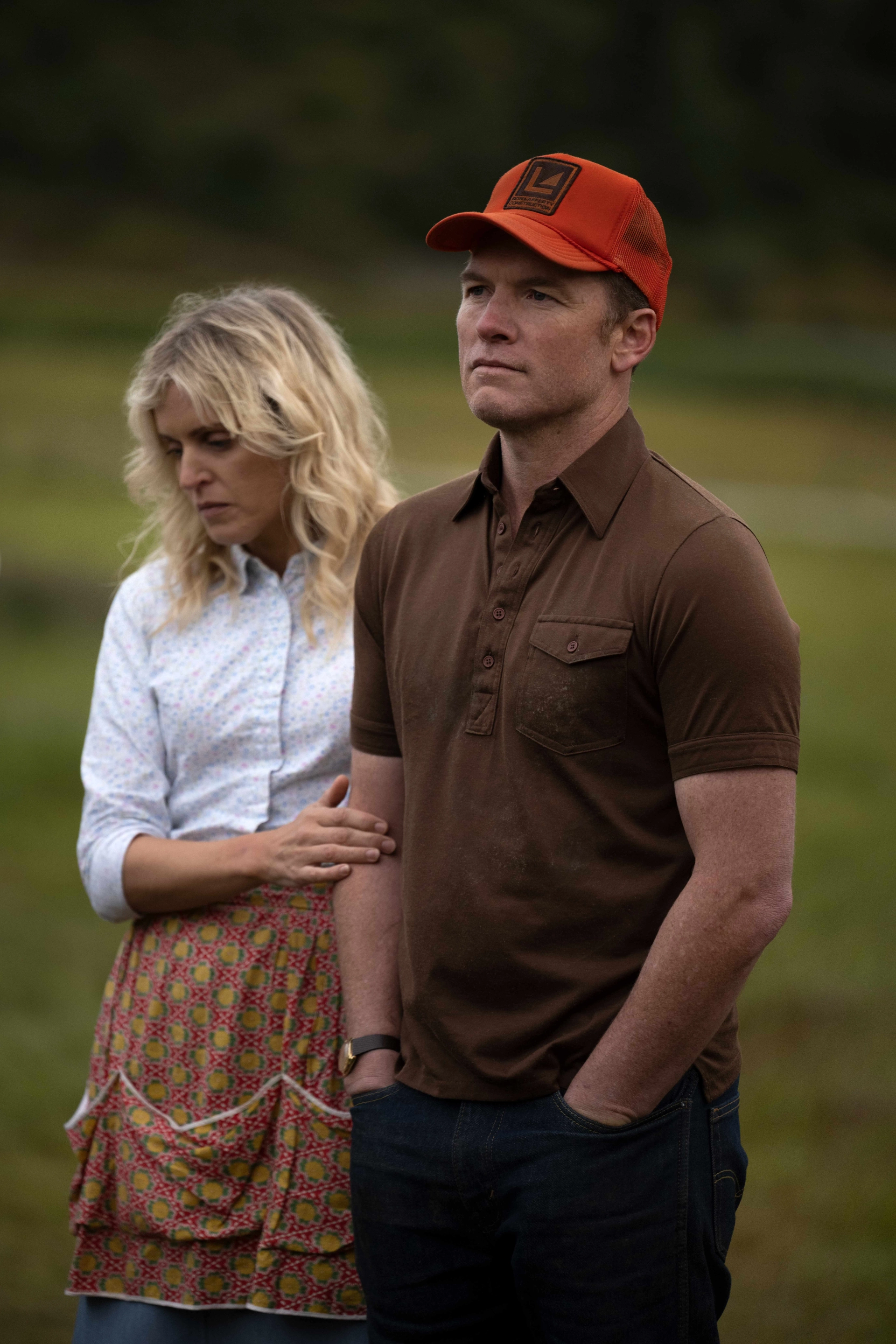 Sam Worthington and Denise Gough in Under the Banner of Heaven: When God Was Love (2022)