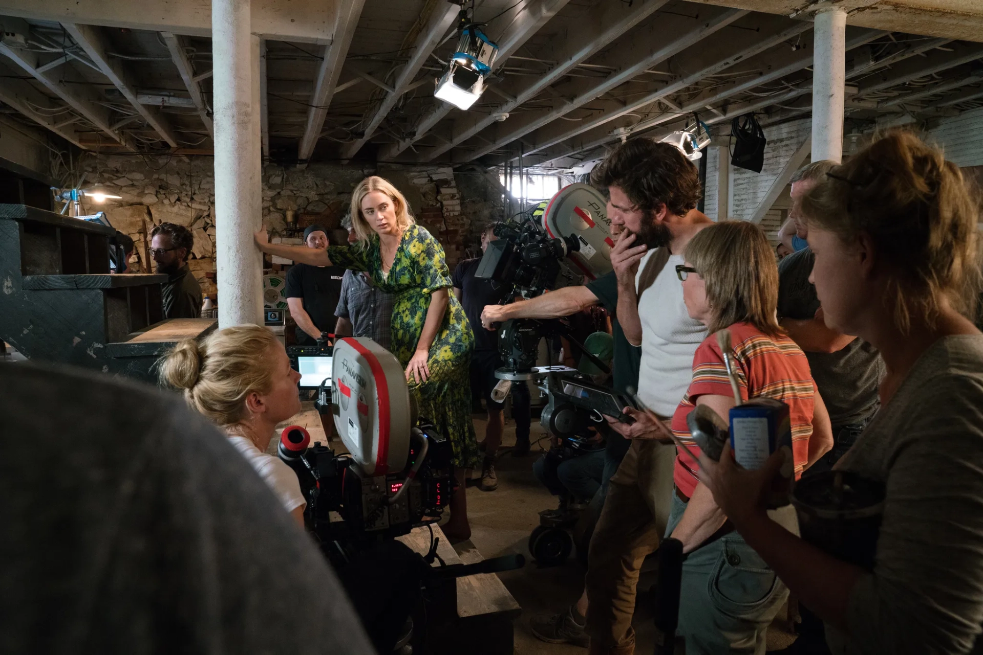 John Krasinski, Emily Blunt, and Charlotte Bruus Christensen in A Quiet Place (2018)