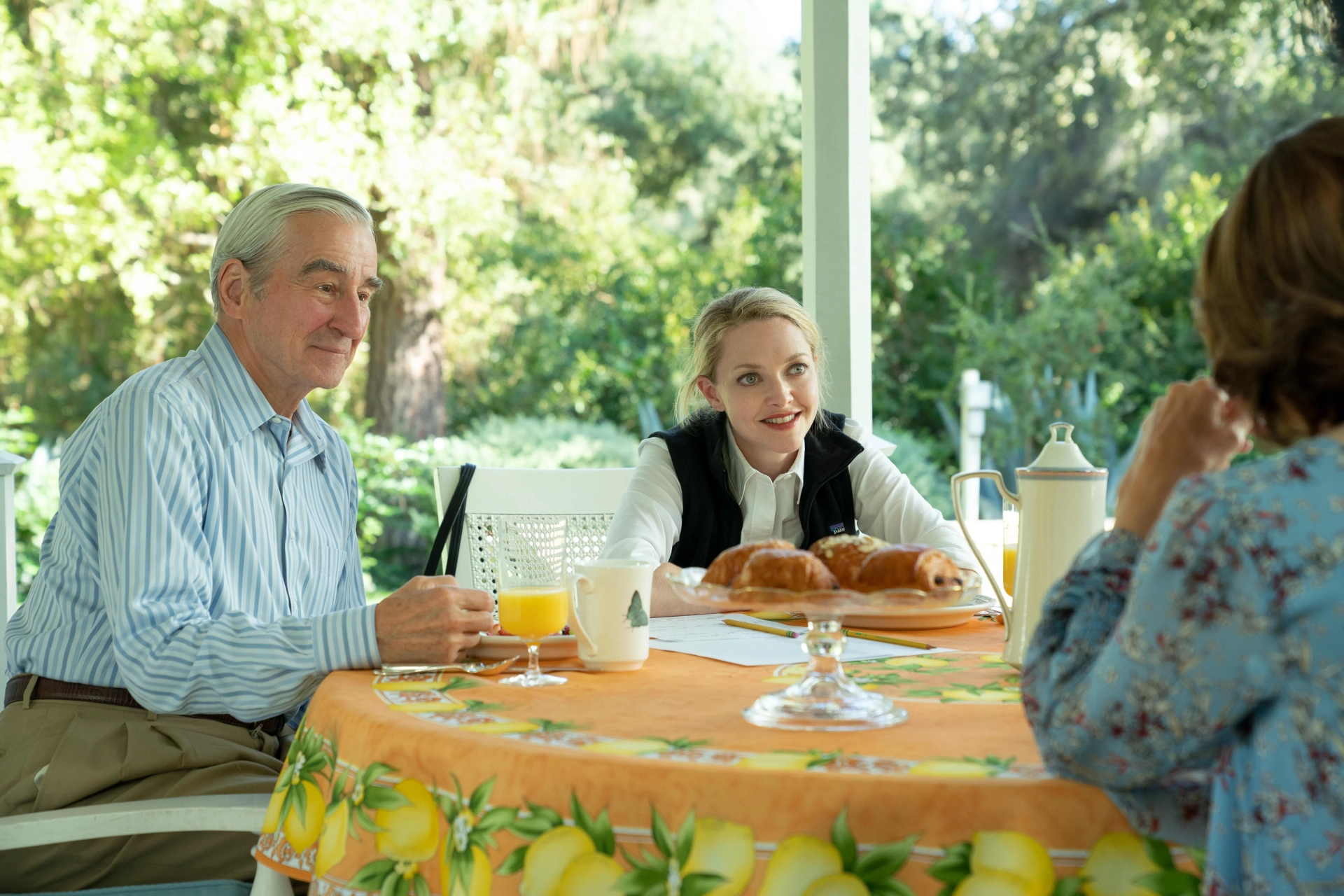 Sam Waterston and Amanda Seyfried in The Dropout (2022)