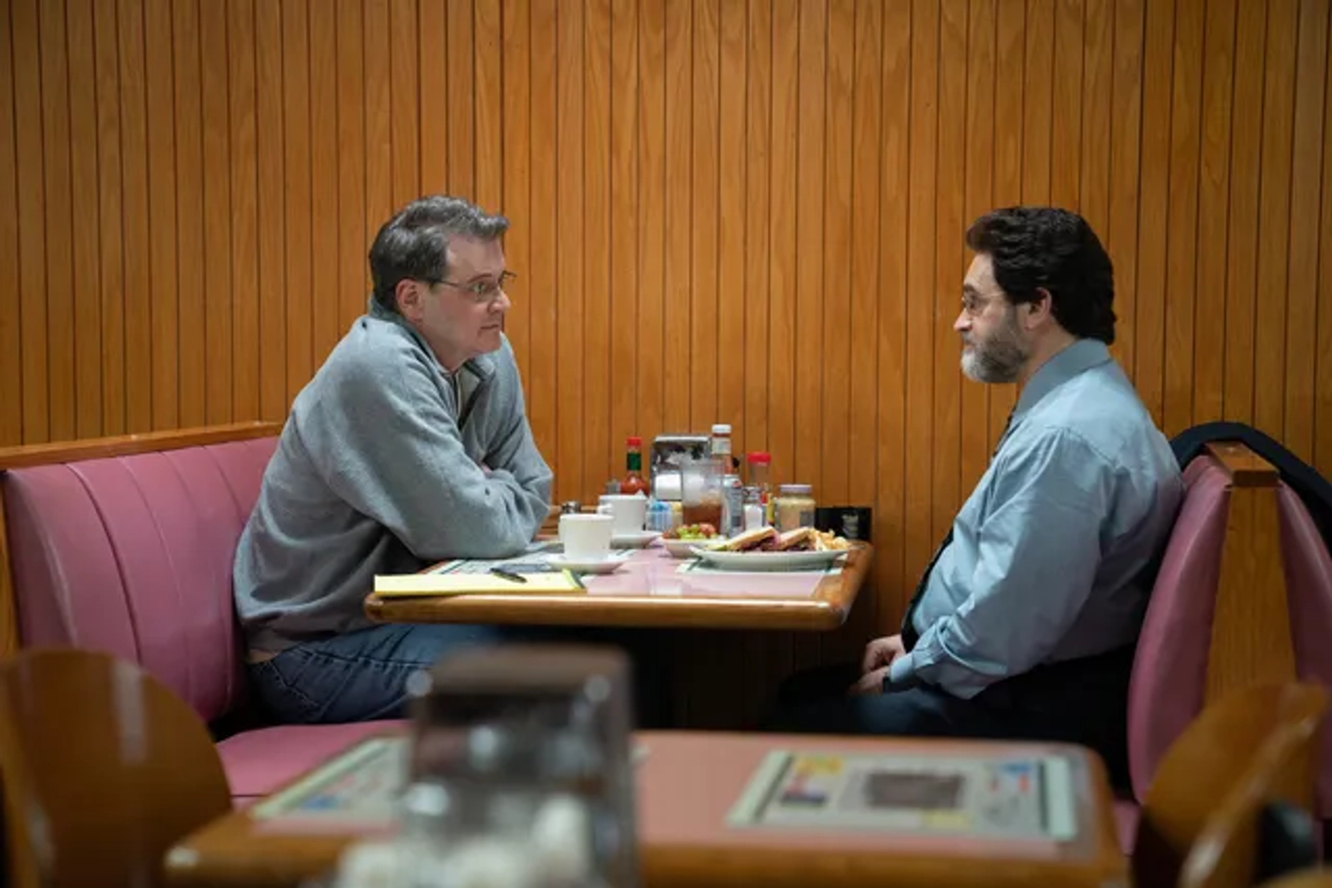 Colin Firth and Michael Stuhlbarg in The Staircase (2022)