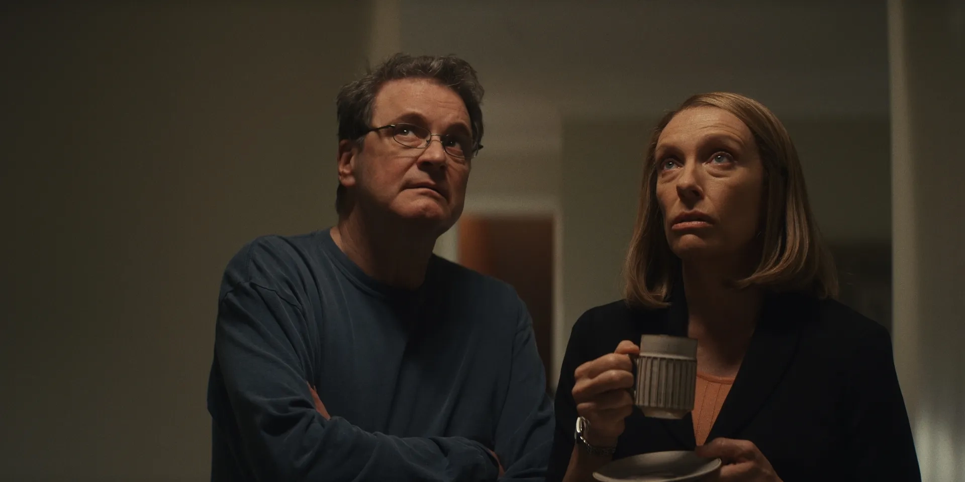 Colin Firth and Toni Collette in The Staircase (2022)