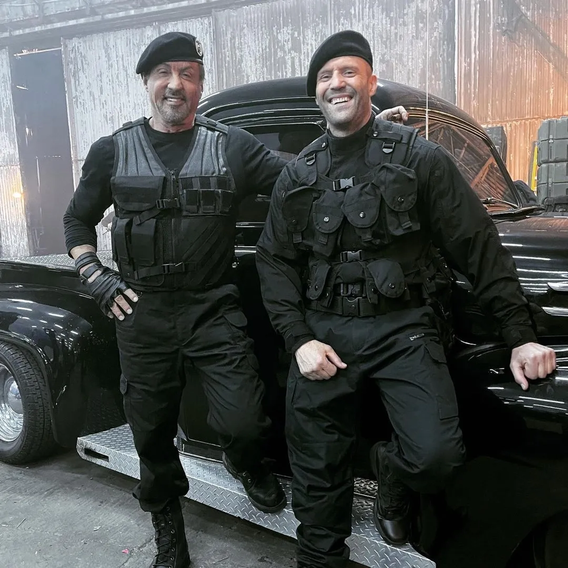 Sylvester Stallone and Jason Statham in Expend4bles (2023)