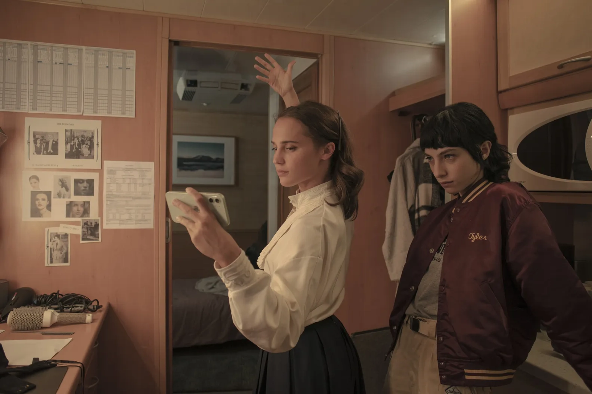 Alicia Vikander and Devon Ross in Irma Vep (2022)