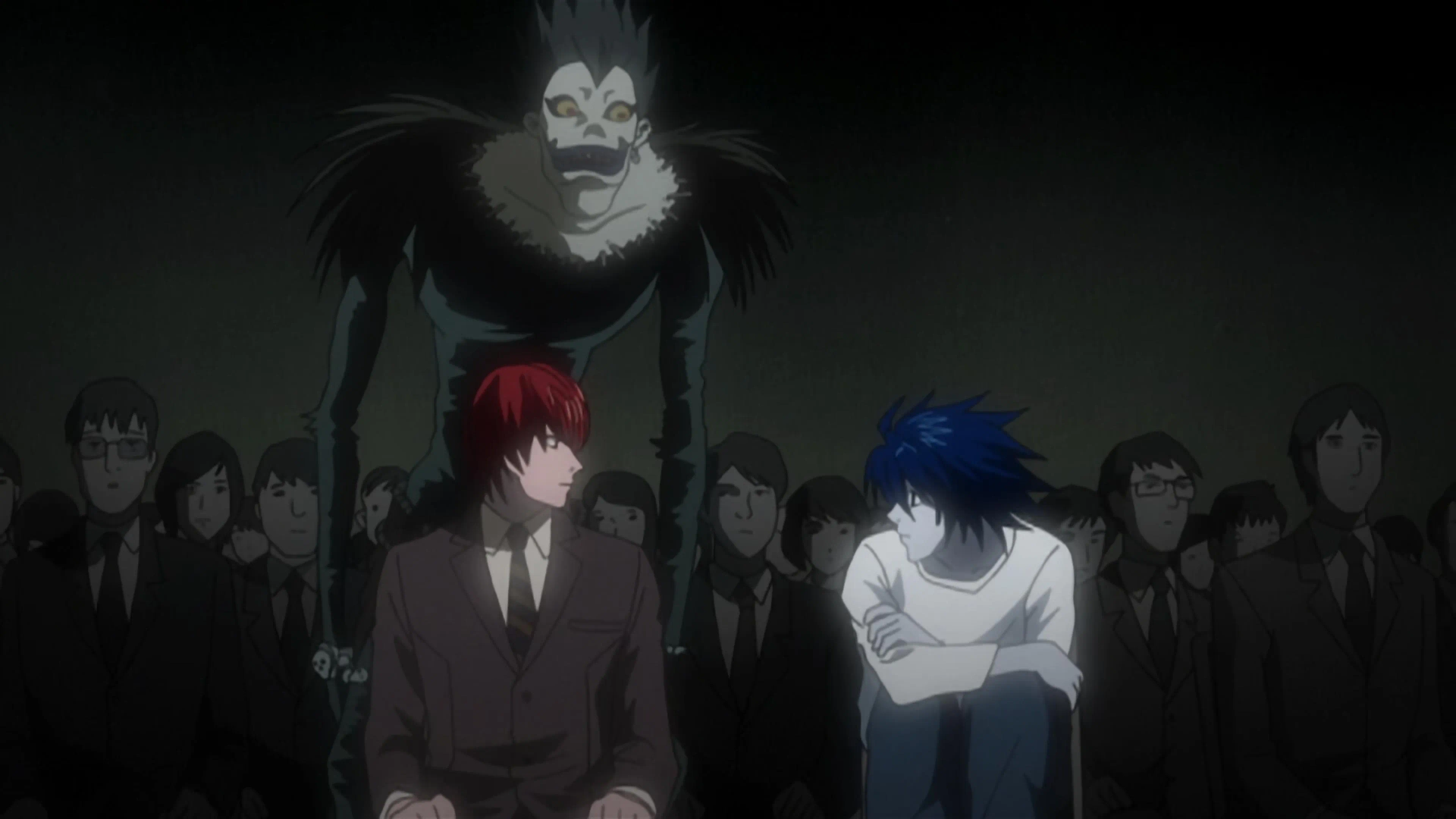 Kappei Yamaguchi, Shidô Nakamura, and Mamoru Miyano in Death Note (2006)