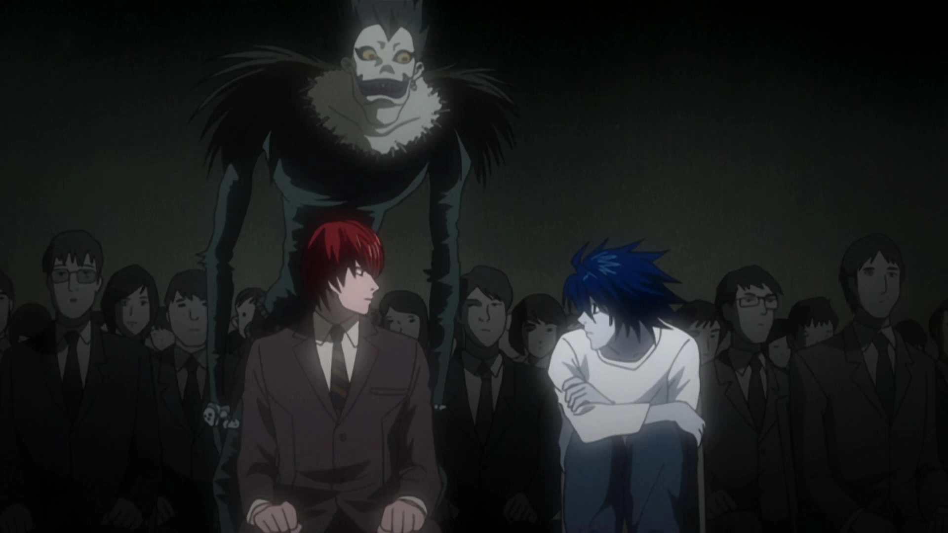 Kappei Yamaguchi, Shidô Nakamura, and Mamoru Miyano in Death Note (2006)