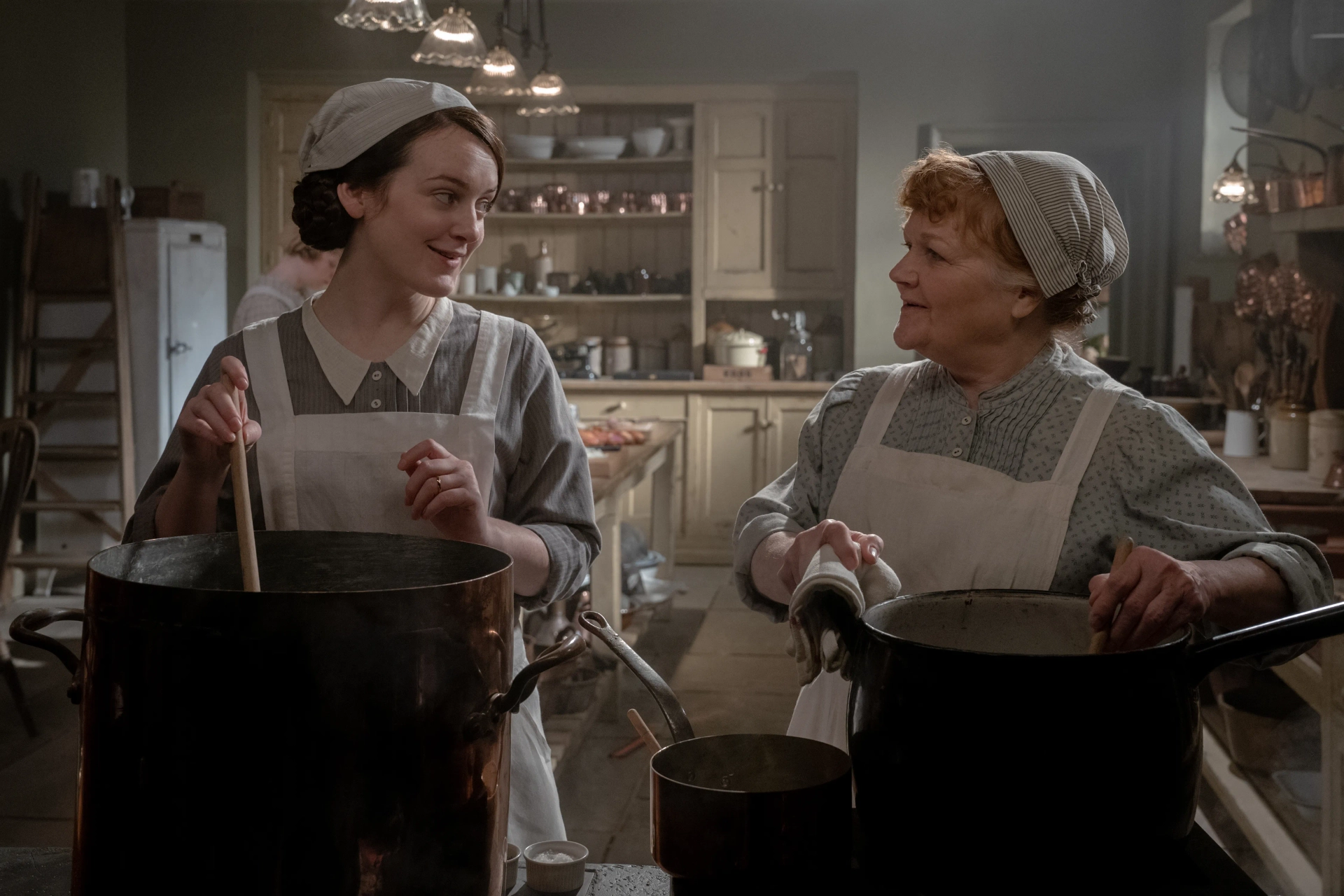 Lesley Nicol and Sophie McShera in Downton Abbey: A New Era (2022)