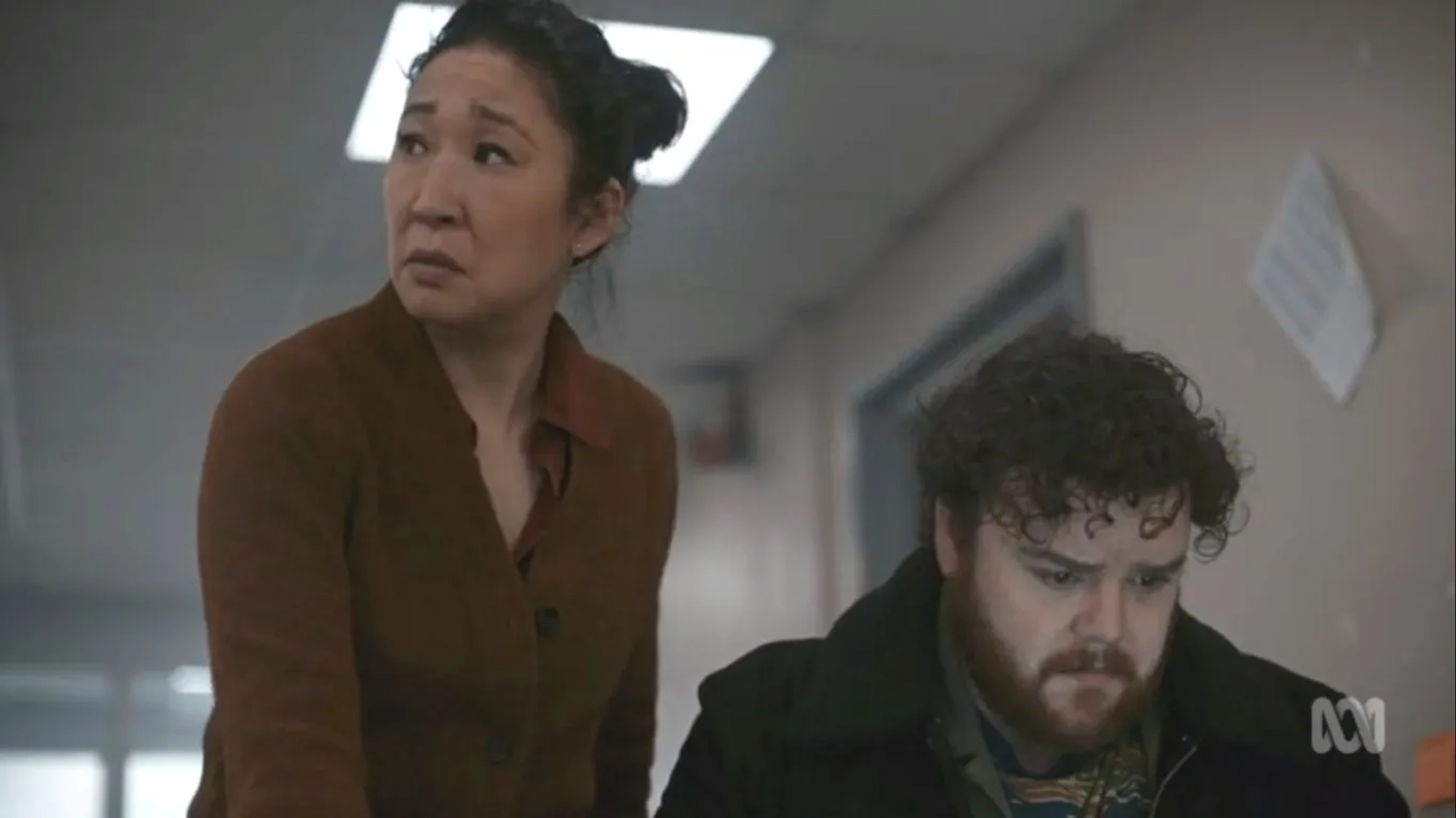 Sandra Oh and Turlough Convery in Killing Eve: Beautiful Monster (2020)