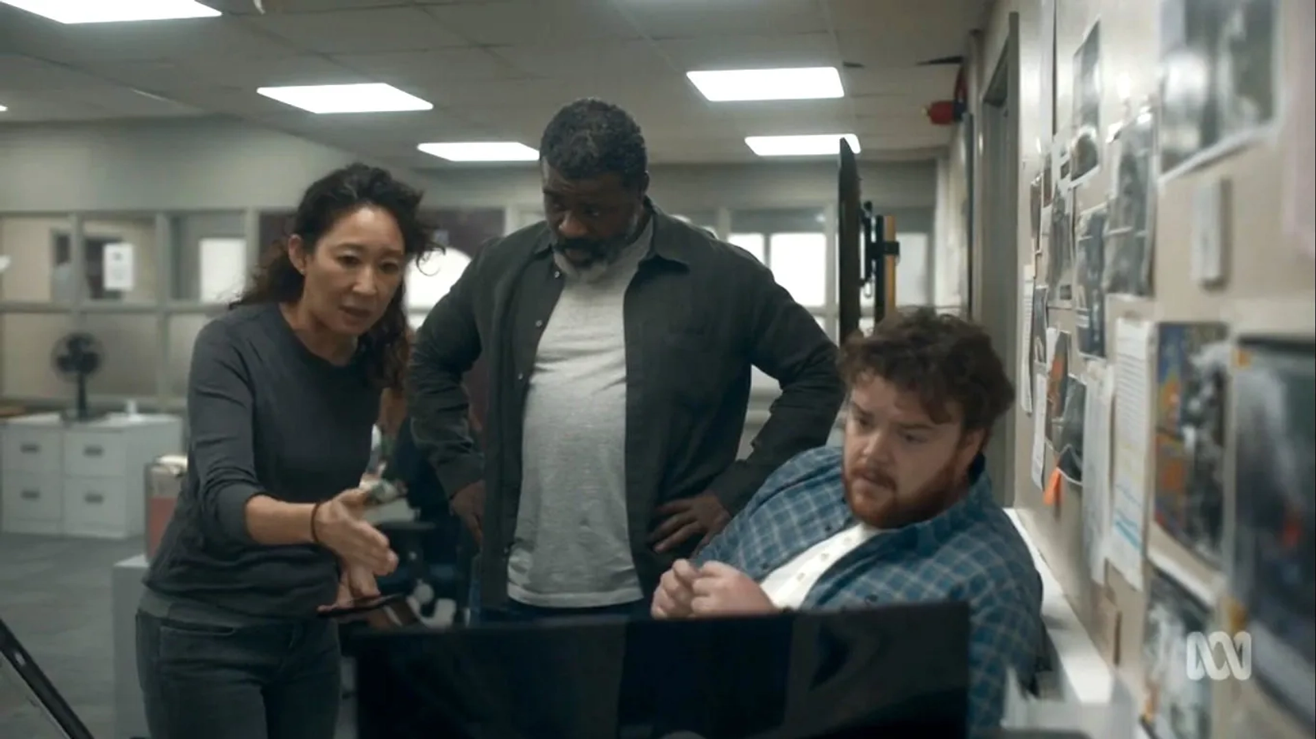 Sandra Oh, Danny Sapani, and Turlough Convery in Killing Eve: Still Got It (2020)