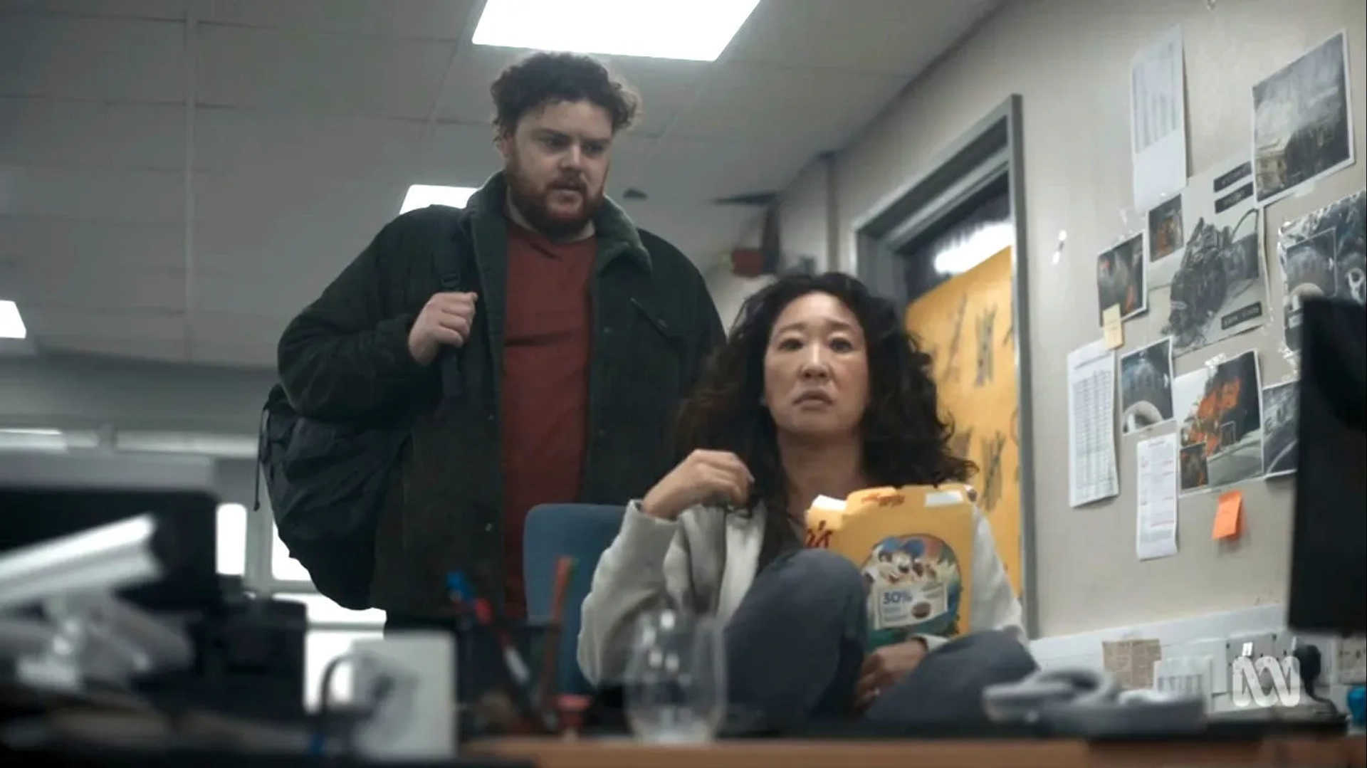 Sandra Oh and Turlough Convery in Killing Eve: Still Got It (2020)