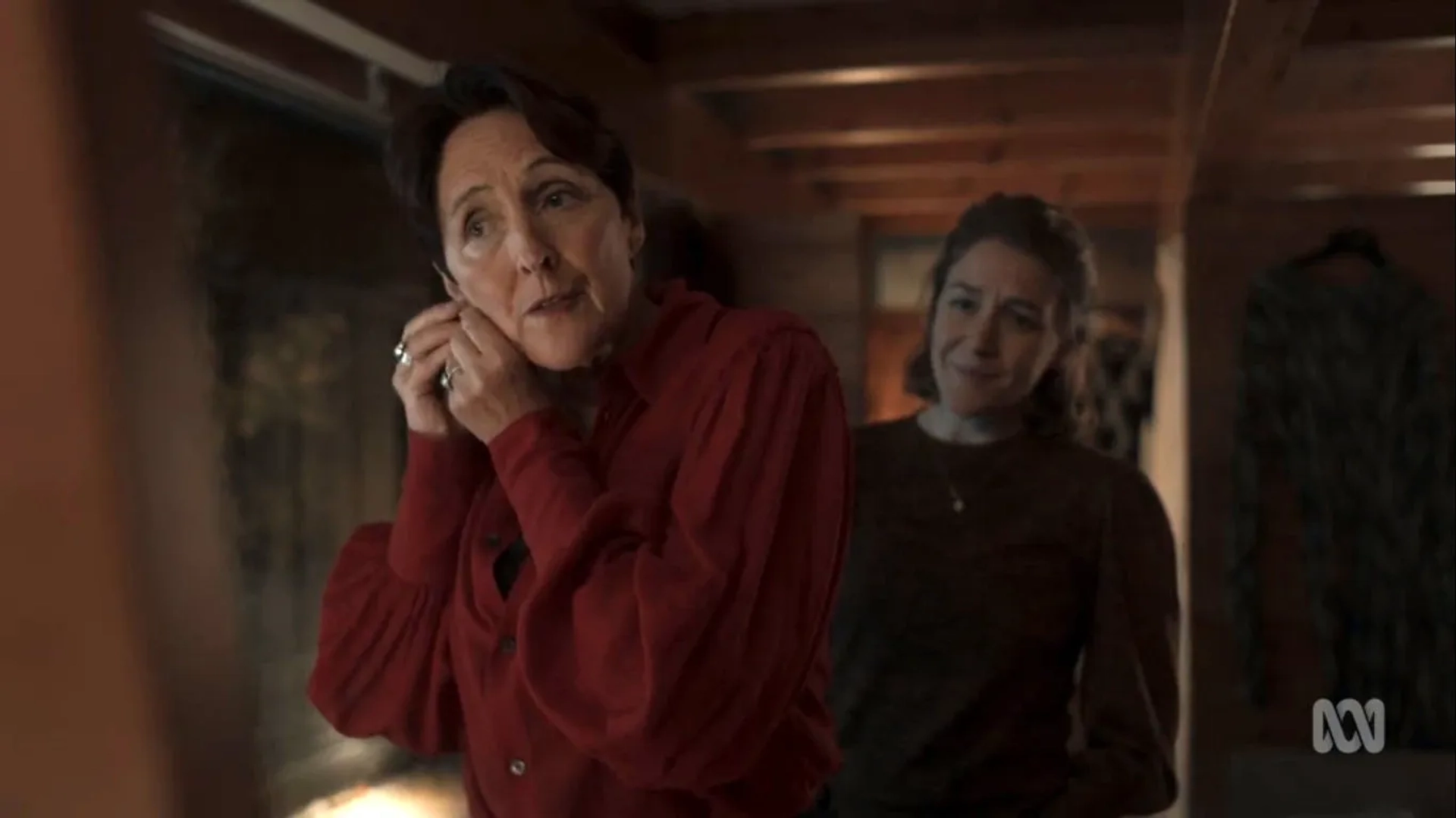 Fiona Shaw and Gemma Whelan in Killing Eve: Meetings Have Biscuits (2020)