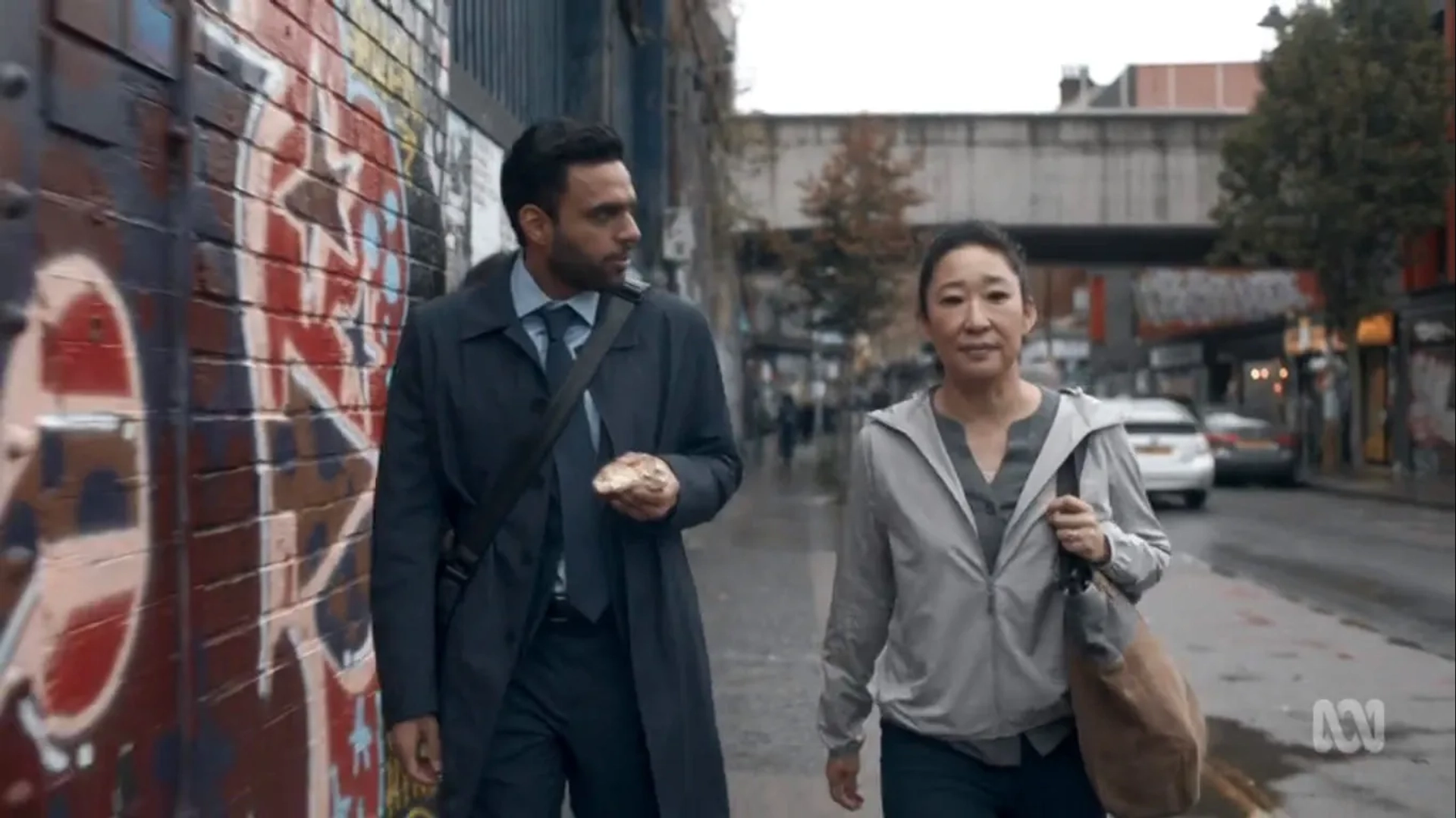 Sandra Oh and Raj Bajaj in Killing Eve: Meetings Have Biscuits (2020)