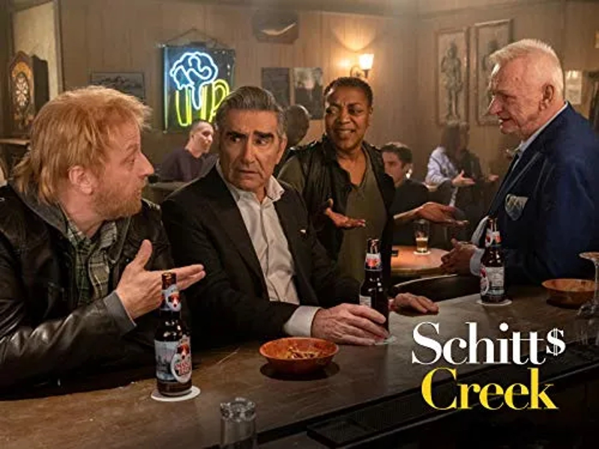 Chris Elliott, John Hemphill, Eugene Levy, and Karen Robinson in Schitt's Creek: The Wingman (2020)