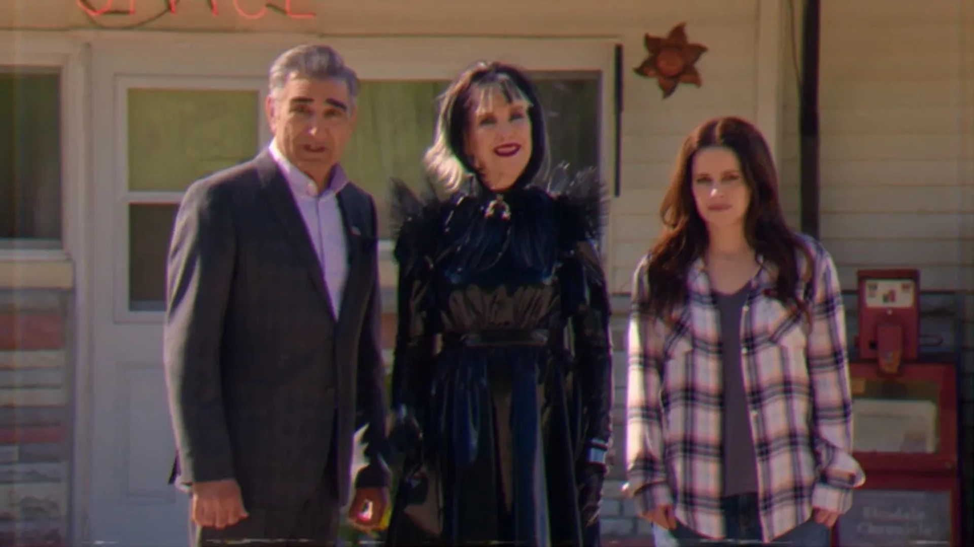 Catherine O'Hara, Emily Hampshire, and Eugene Levy in Schitt's Creek: Rebound (2020)