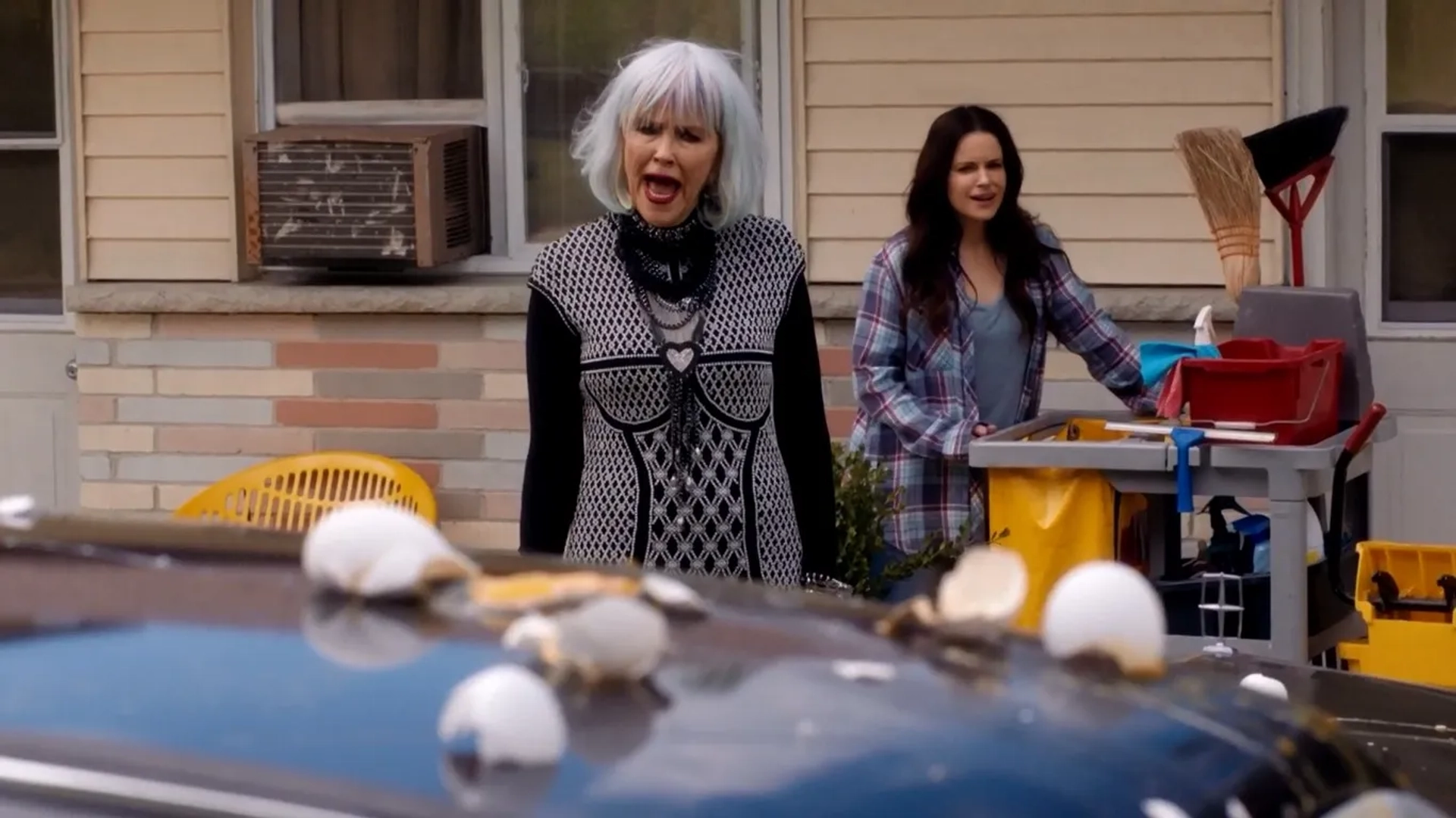 Catherine O'Hara and Emily Hampshire in Schitt's Creek: Rebound (2020)