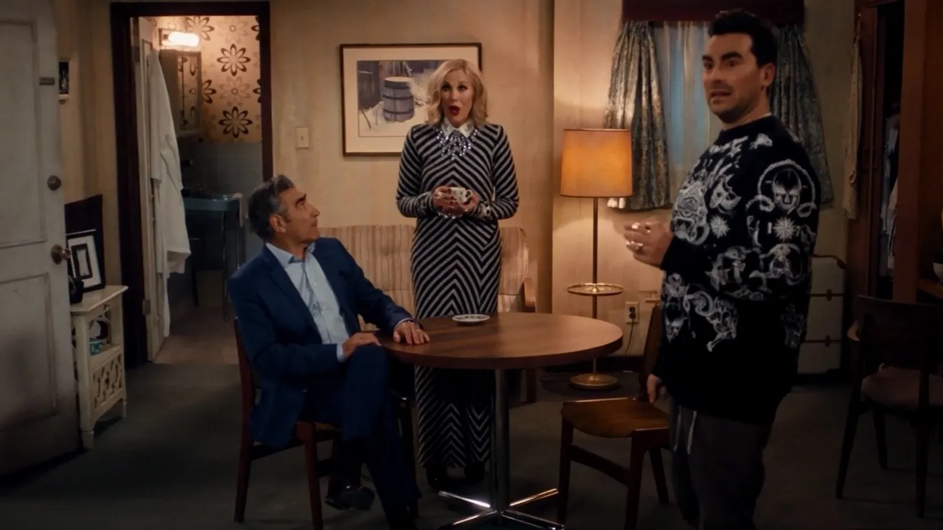 Catherine O'Hara, Eugene Levy, and Dan Levy in Schitt's Creek: Rebound (2020)