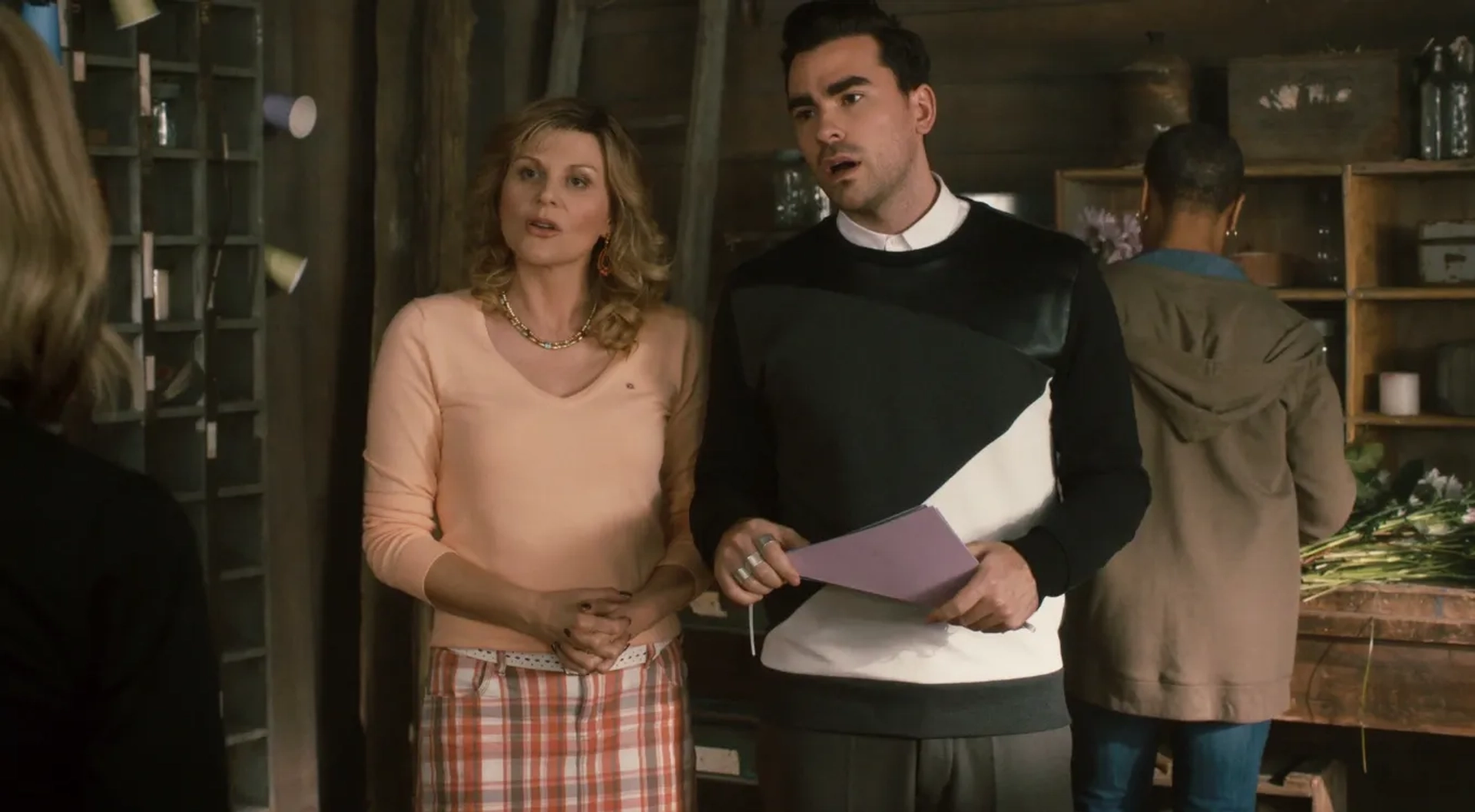 Jennifer Robertson and Dan Levy in Schitt's Creek (2015)