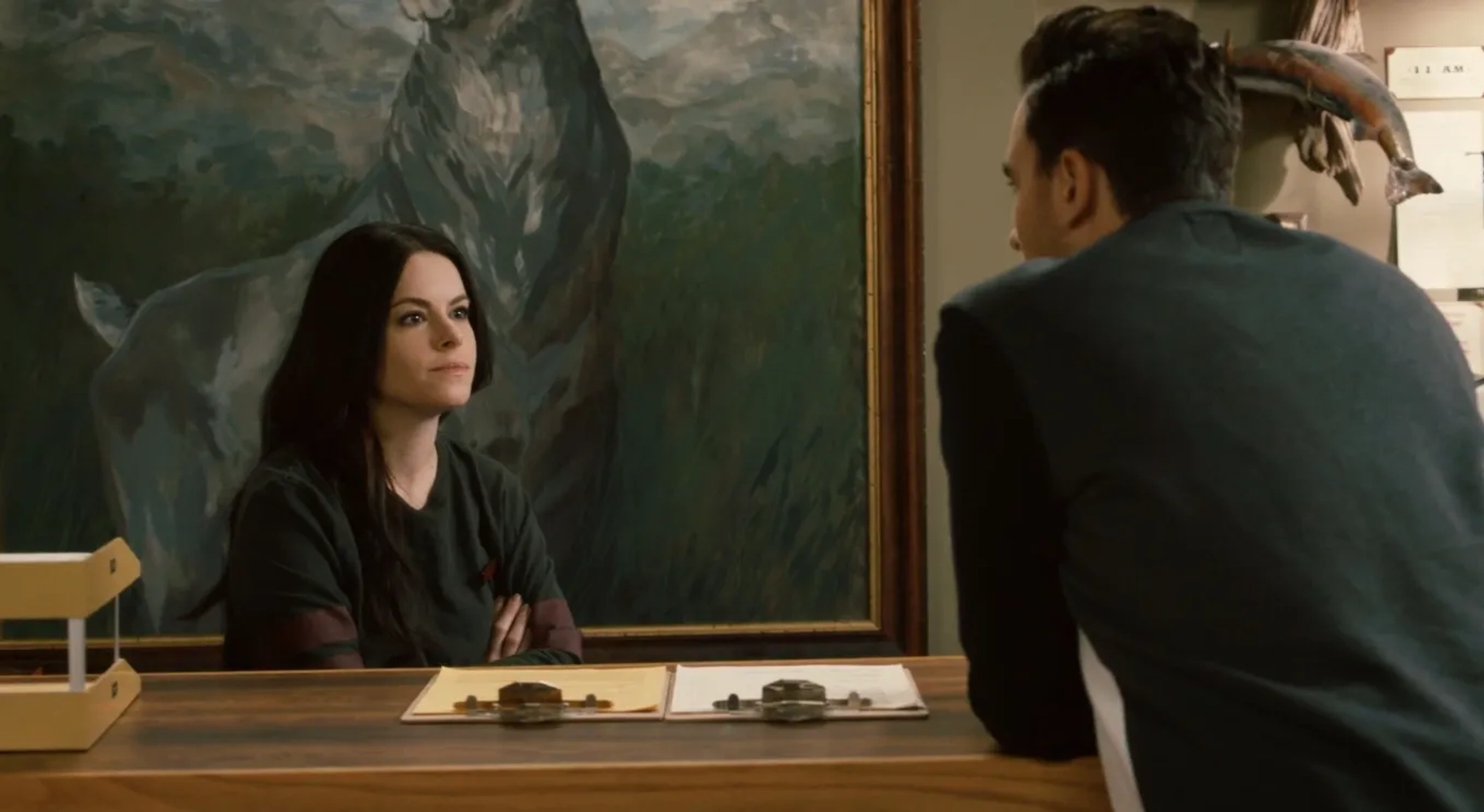 Emily Hampshire and Dan Levy in Schitt's Creek (2015)