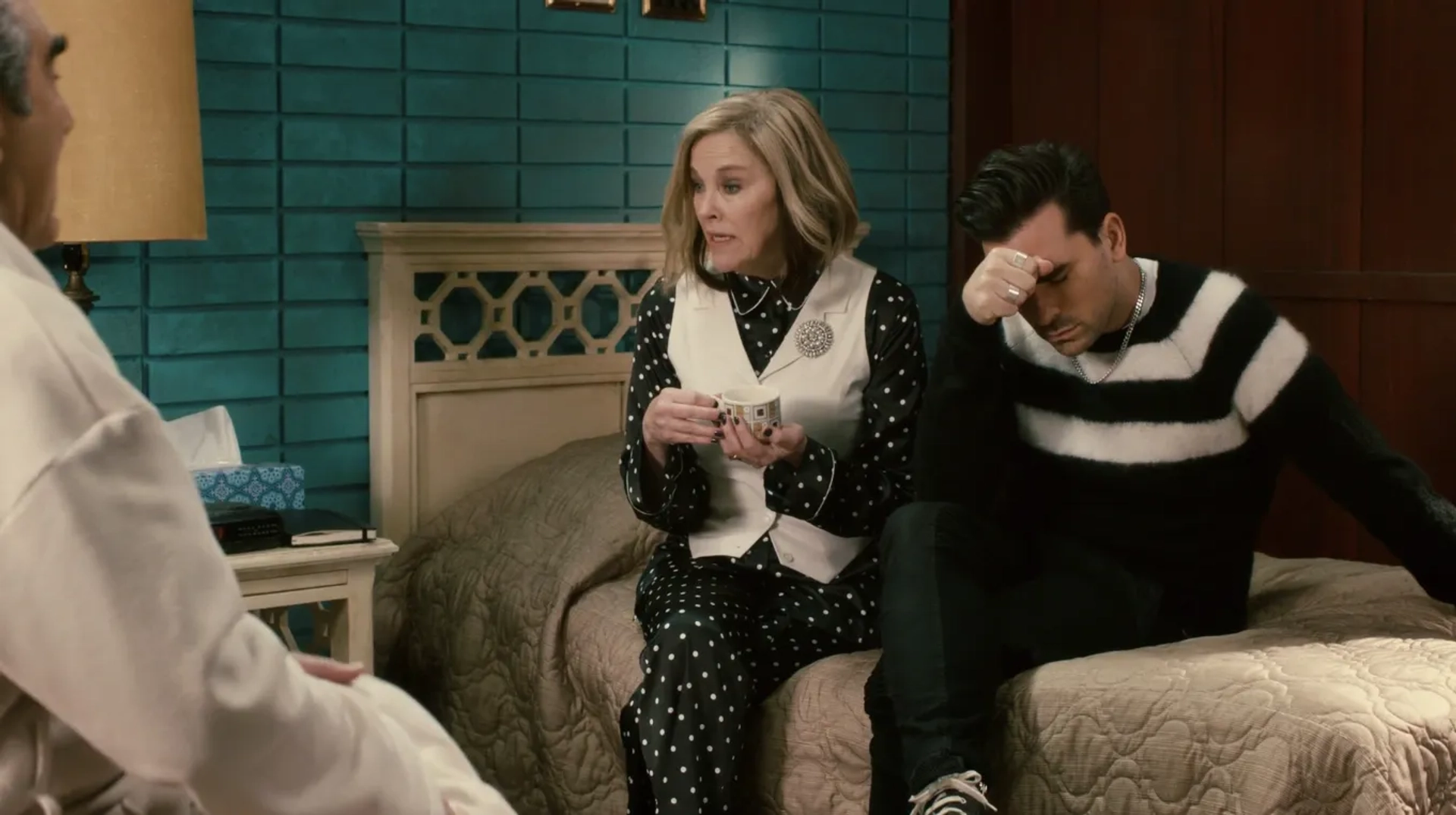 Catherine O'Hara, Eugene Levy, and Dan Levy in Schitt's Creek (2015)