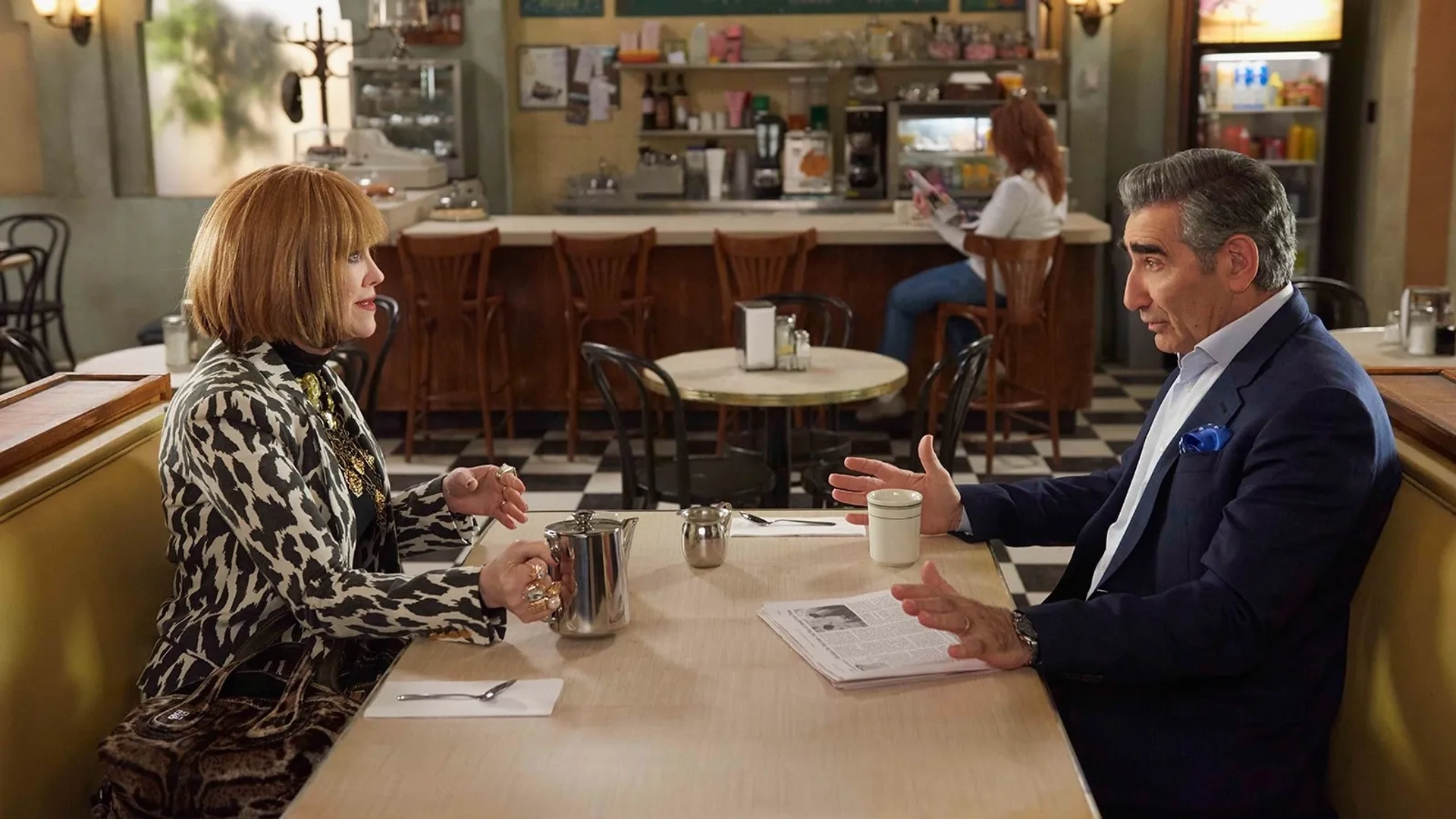 Catherine O'Hara and Eugene Levy in Schitt's Creek (2015)