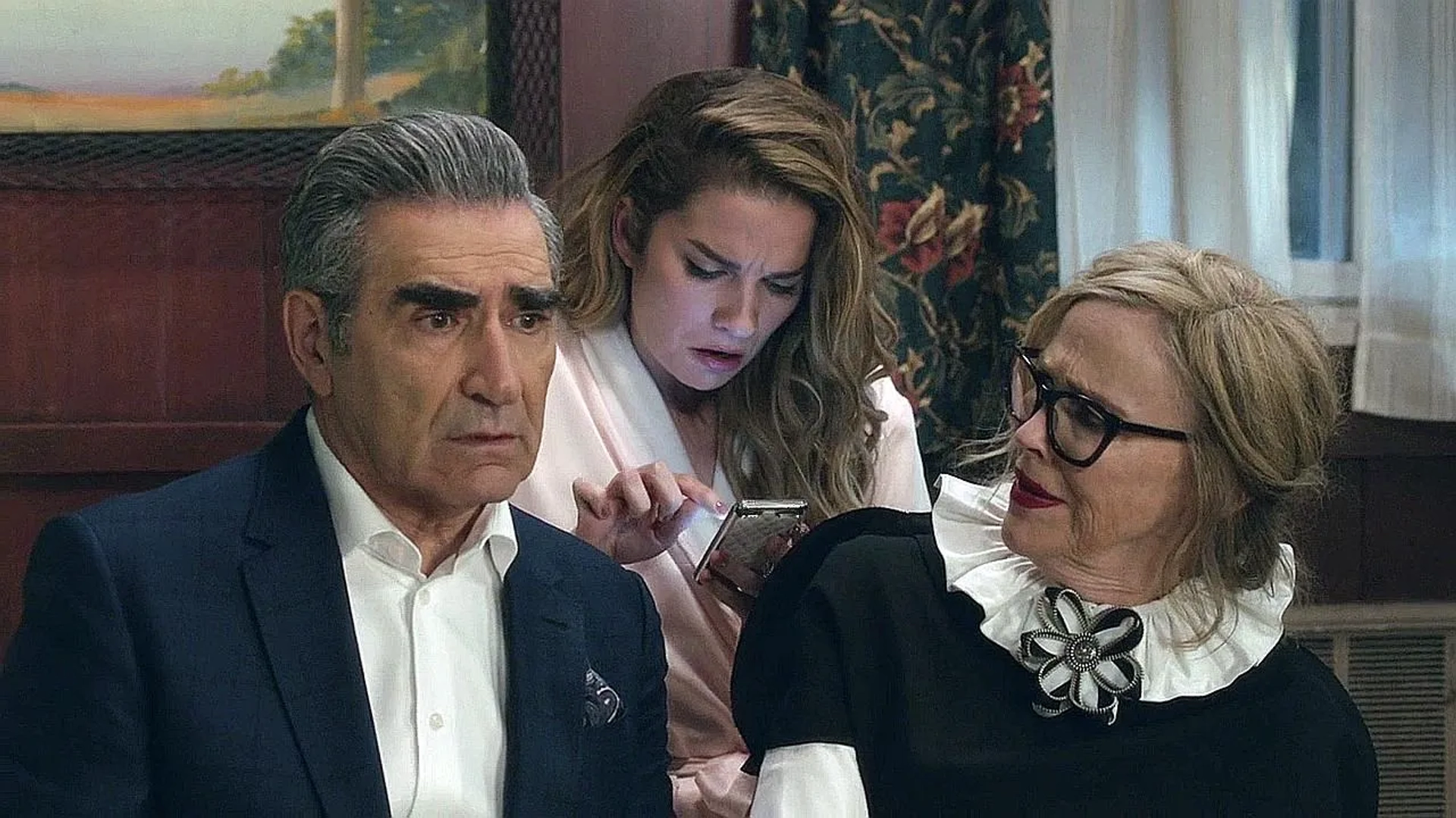 Catherine O'Hara, Eugene Levy, and Annie Murphy in Schitt's Creek (2015)