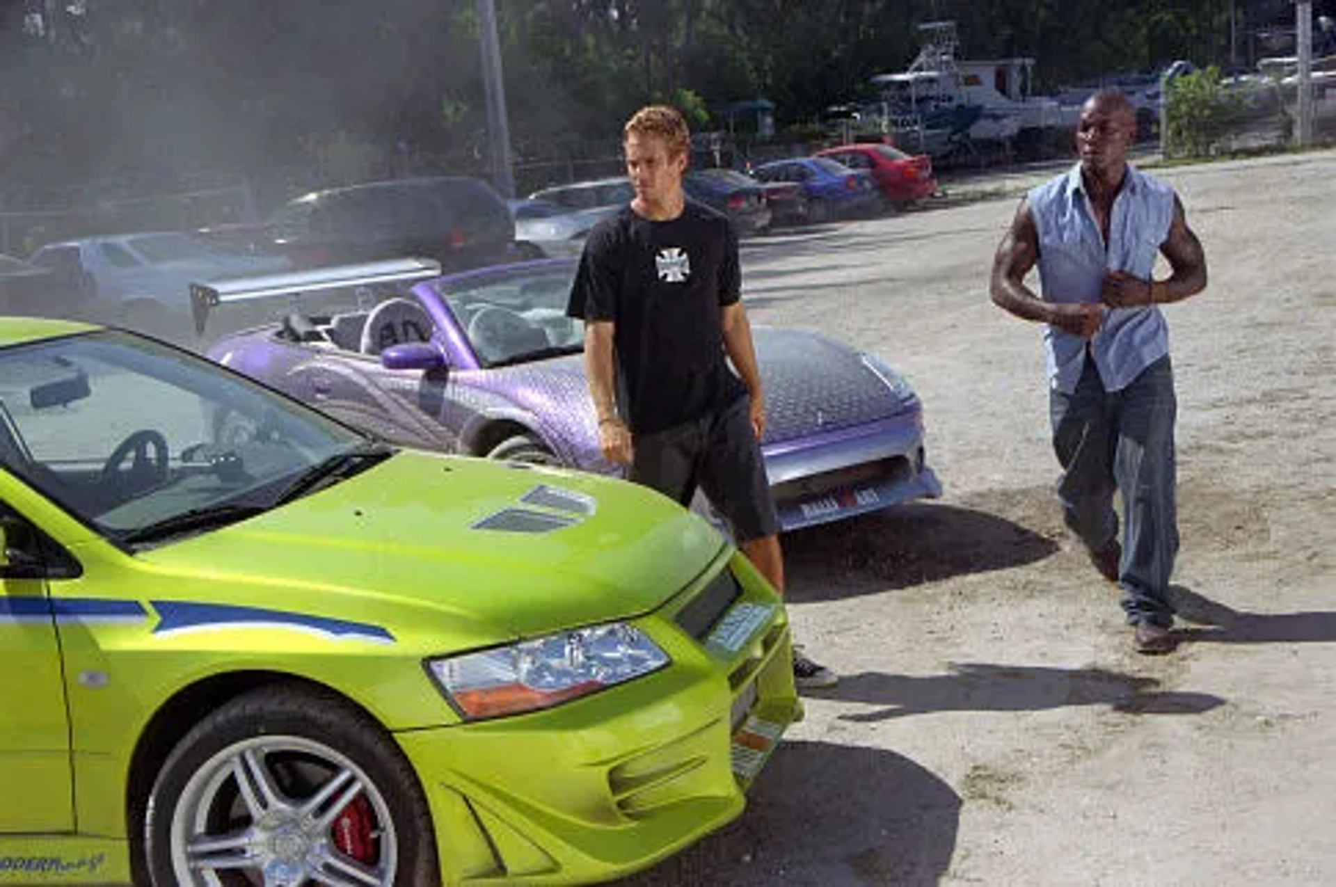 Tyrese Gibson and Paul Walker in 2 Fast 2 Furious (2003)