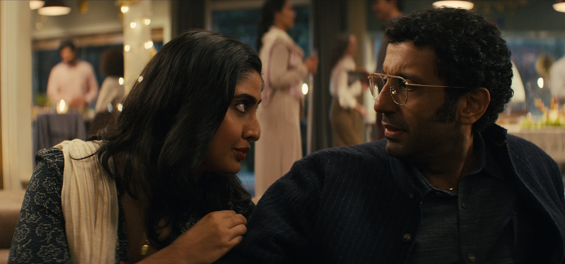 Adeel Akhtar and Aliza Vellani in Sweet Tooth (2021)