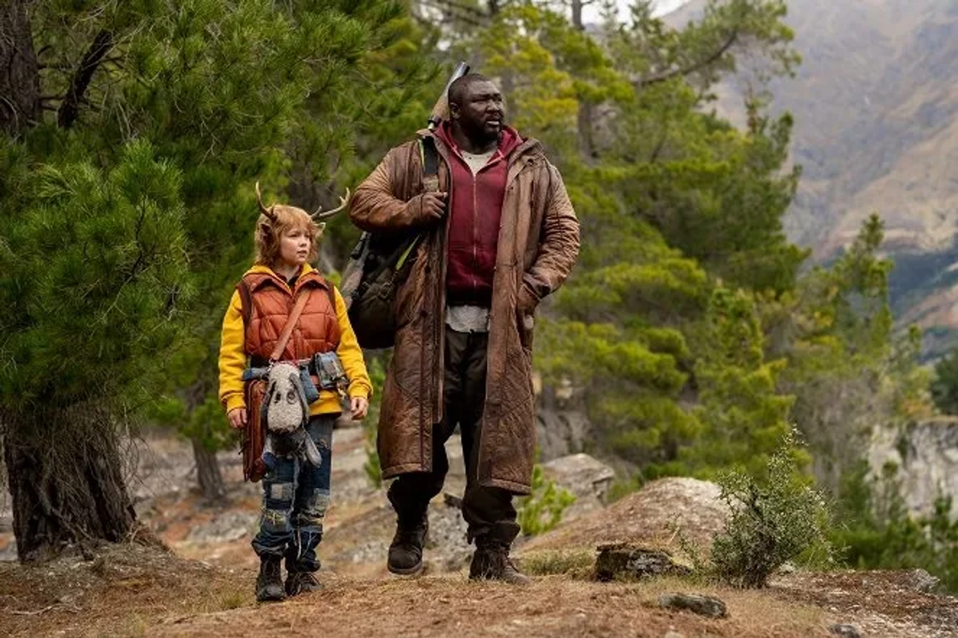 Nonso Anozie and Christian Convery in Sweet Tooth (2021)