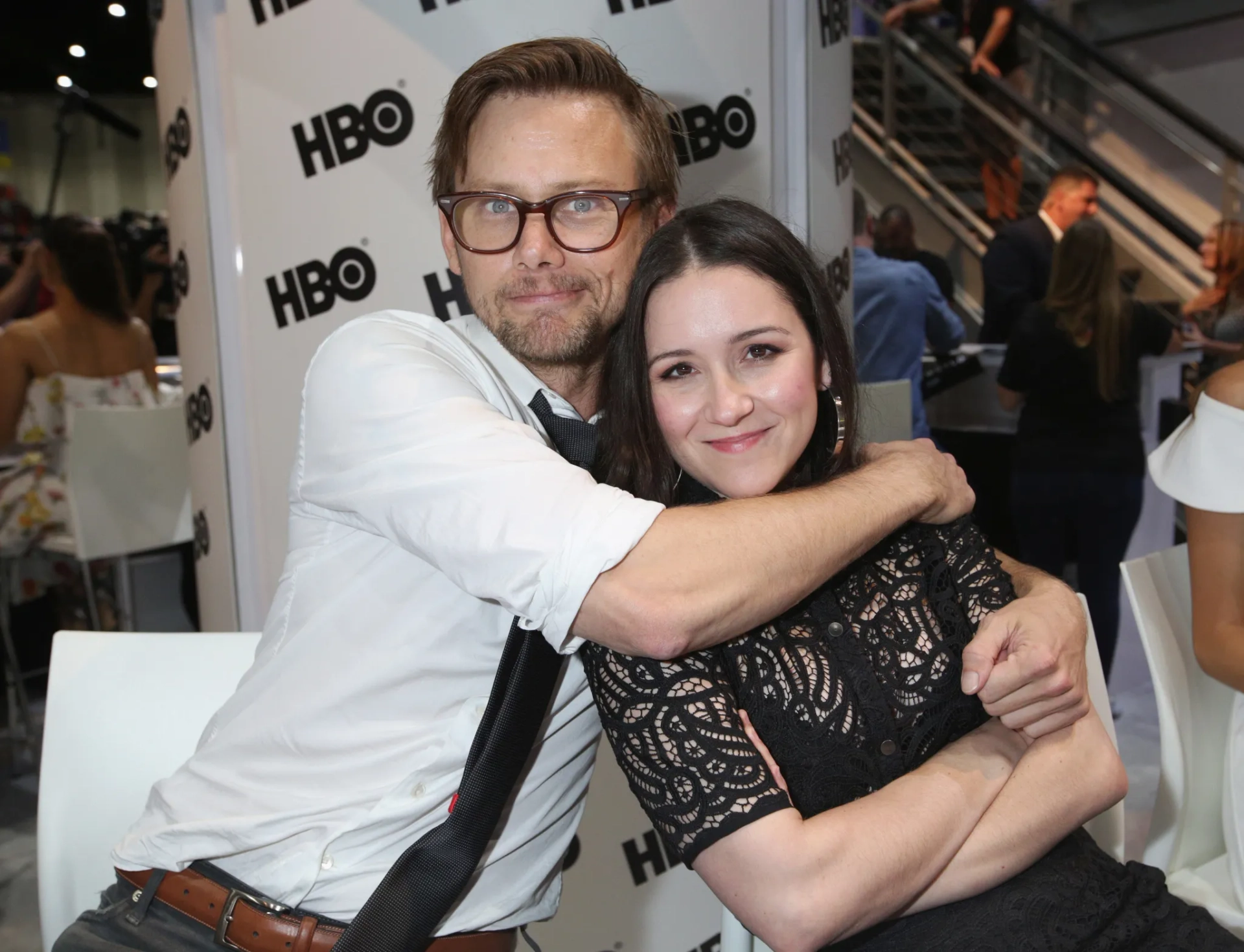 Jimmi Simpson and Shannon Woodward at an event for Westworld (2016)