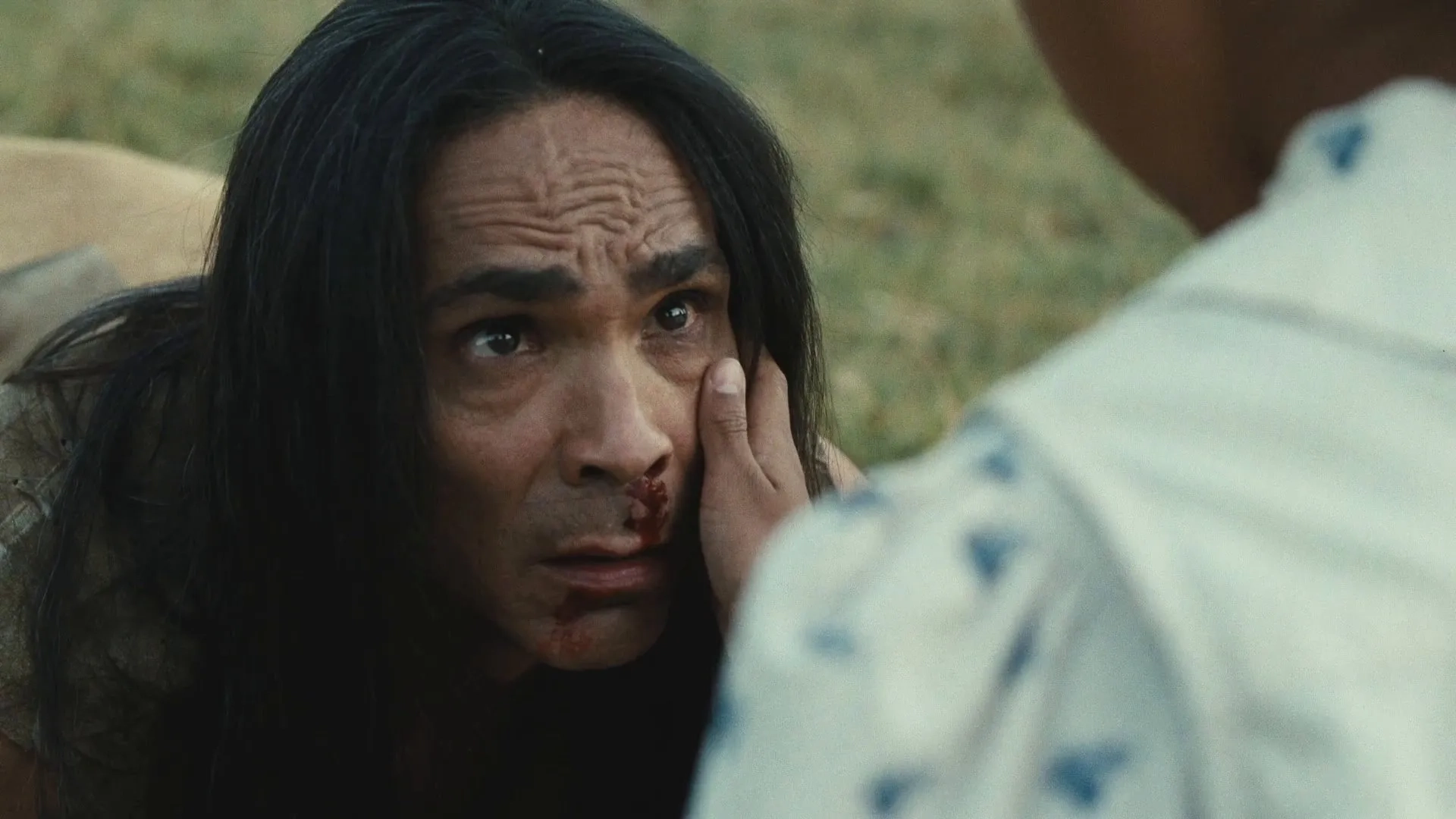 Zahn McClarnon and Jasmyn Rae in Westworld (2016)