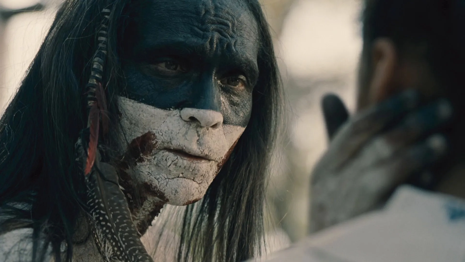 Zahn McClarnon and Jasmyn Rae in Westworld (2016)