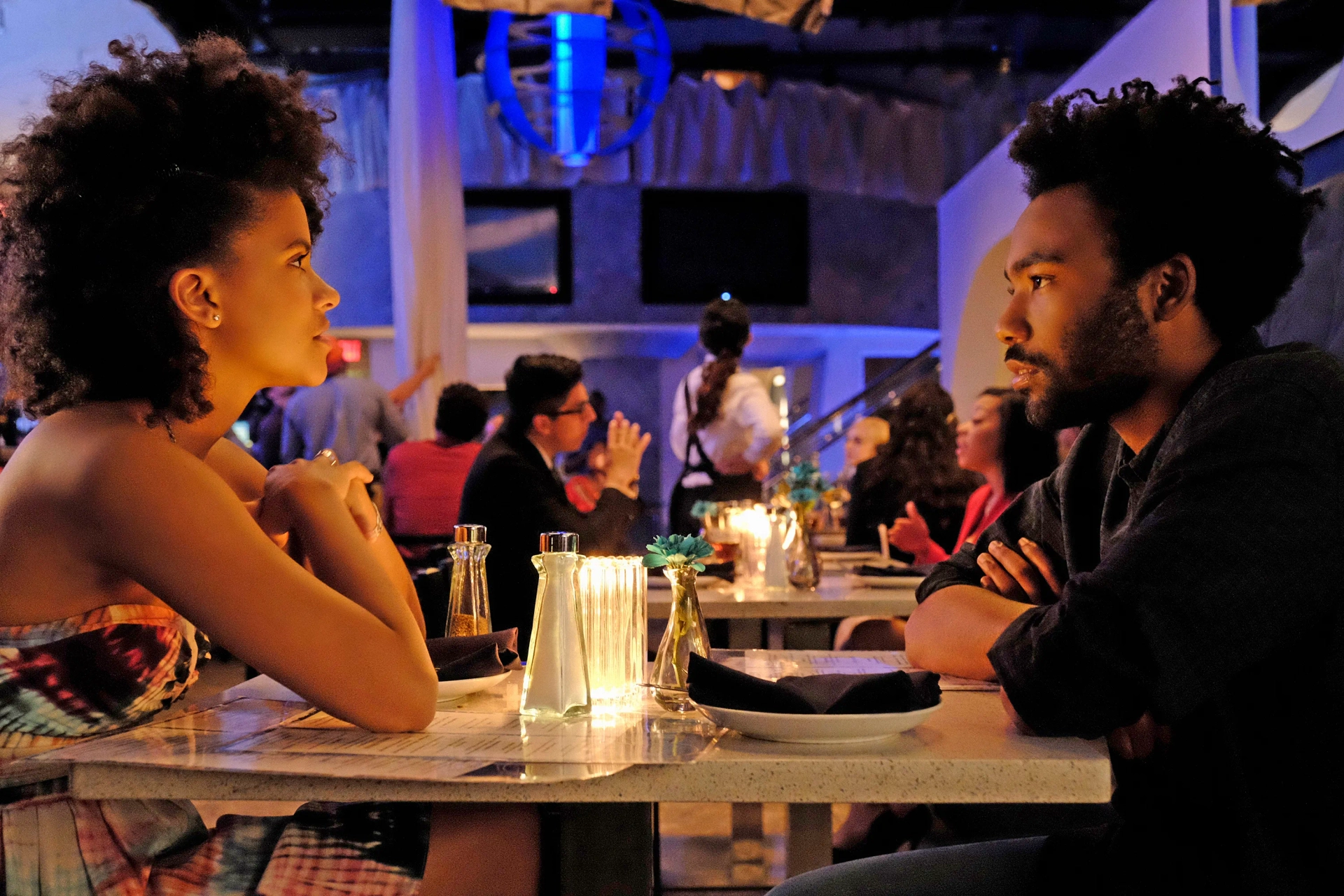 Donald Glover and Zazie Beetz in Atlanta (2016)