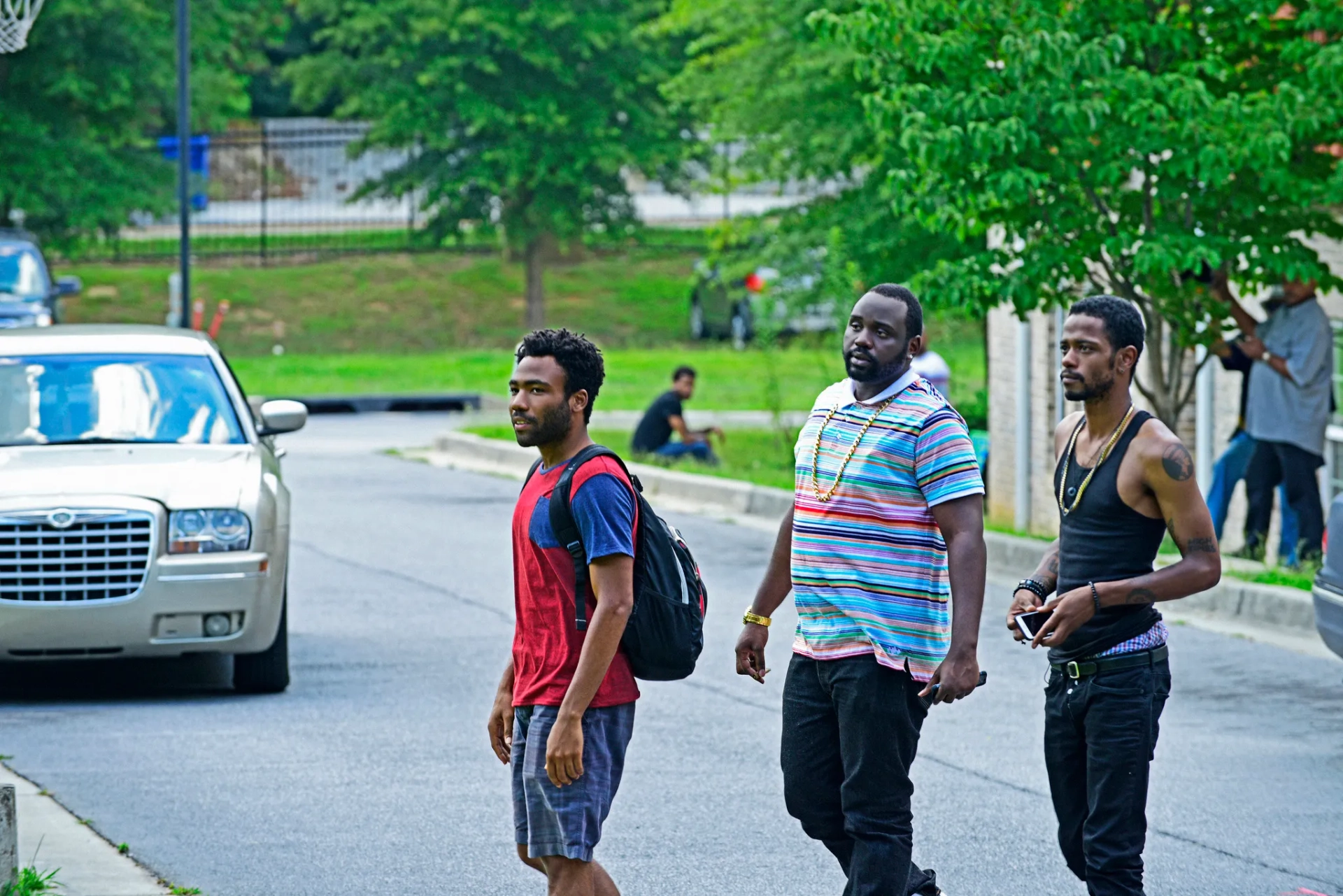 Donald Glover, Brian Tyree Henry, and LaKeith Stanfield in Atlanta (2016)