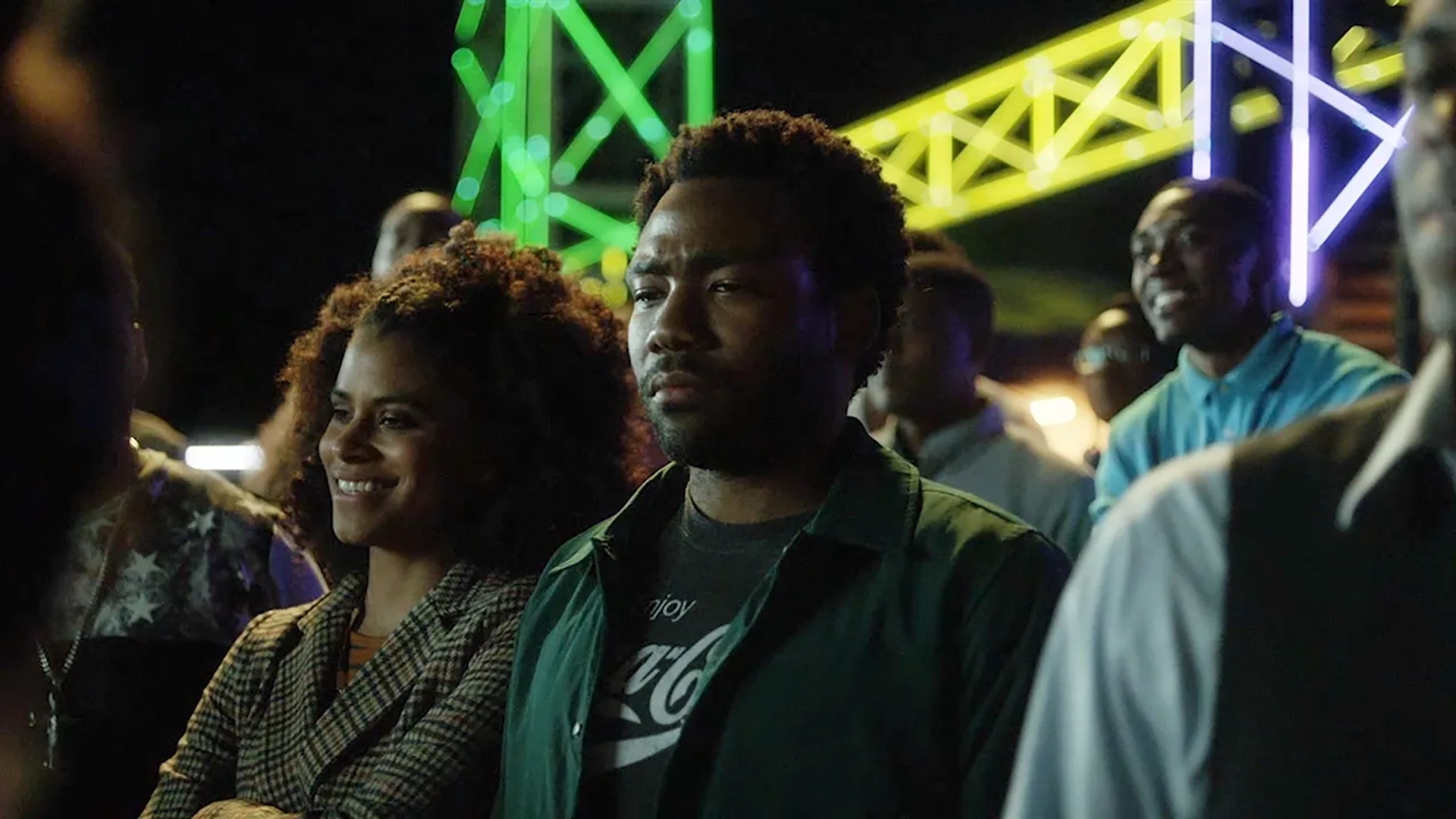 Donald Glover and Zazie Beetz in Atlanta (2016)