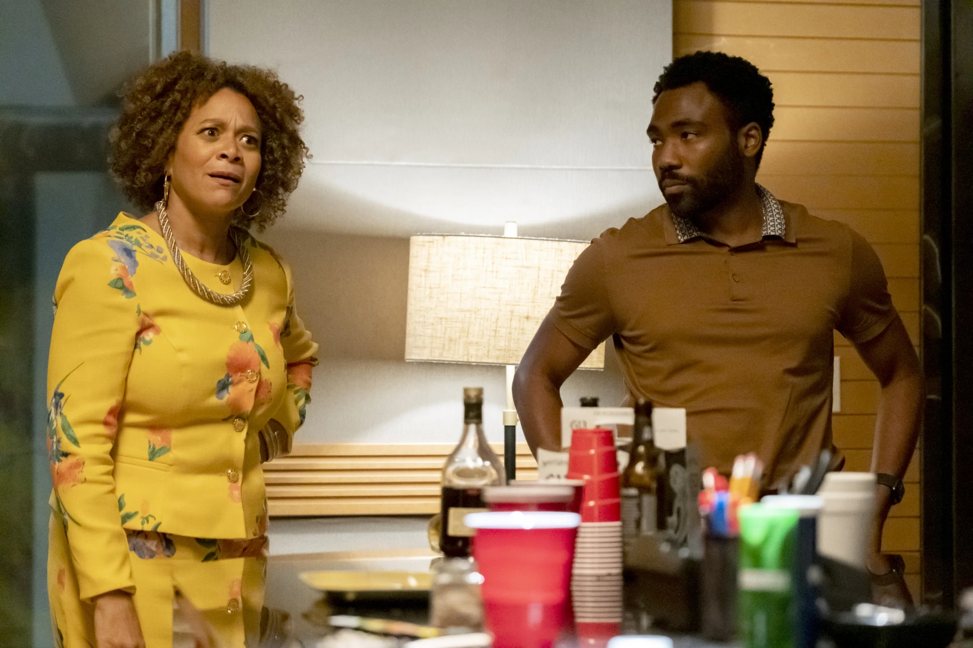 Michole Briana White and Donald Glover in Atlanta (2016)