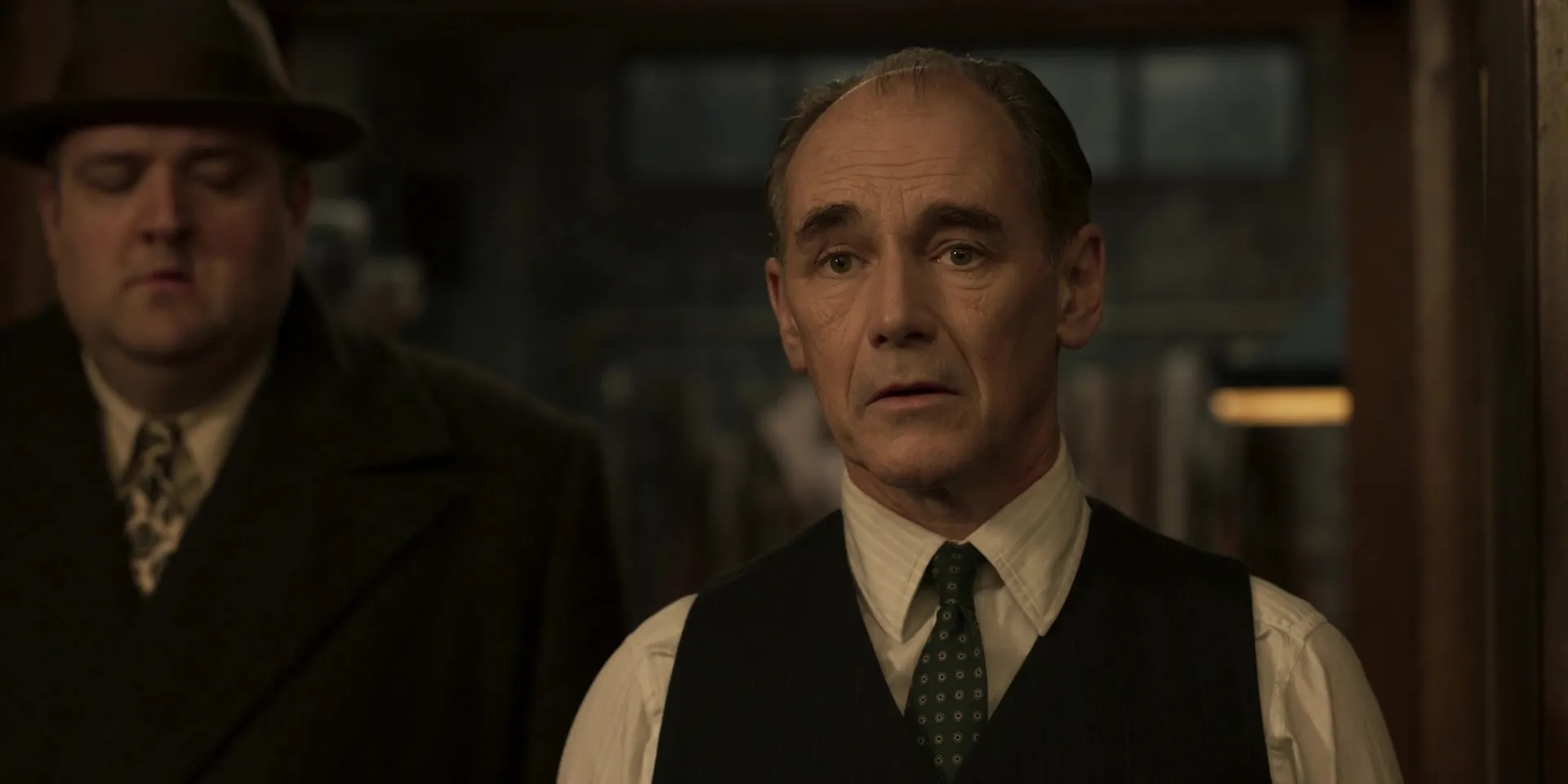 Mark Rylance and Alan Mehdizadeh in The Outfit (2022)