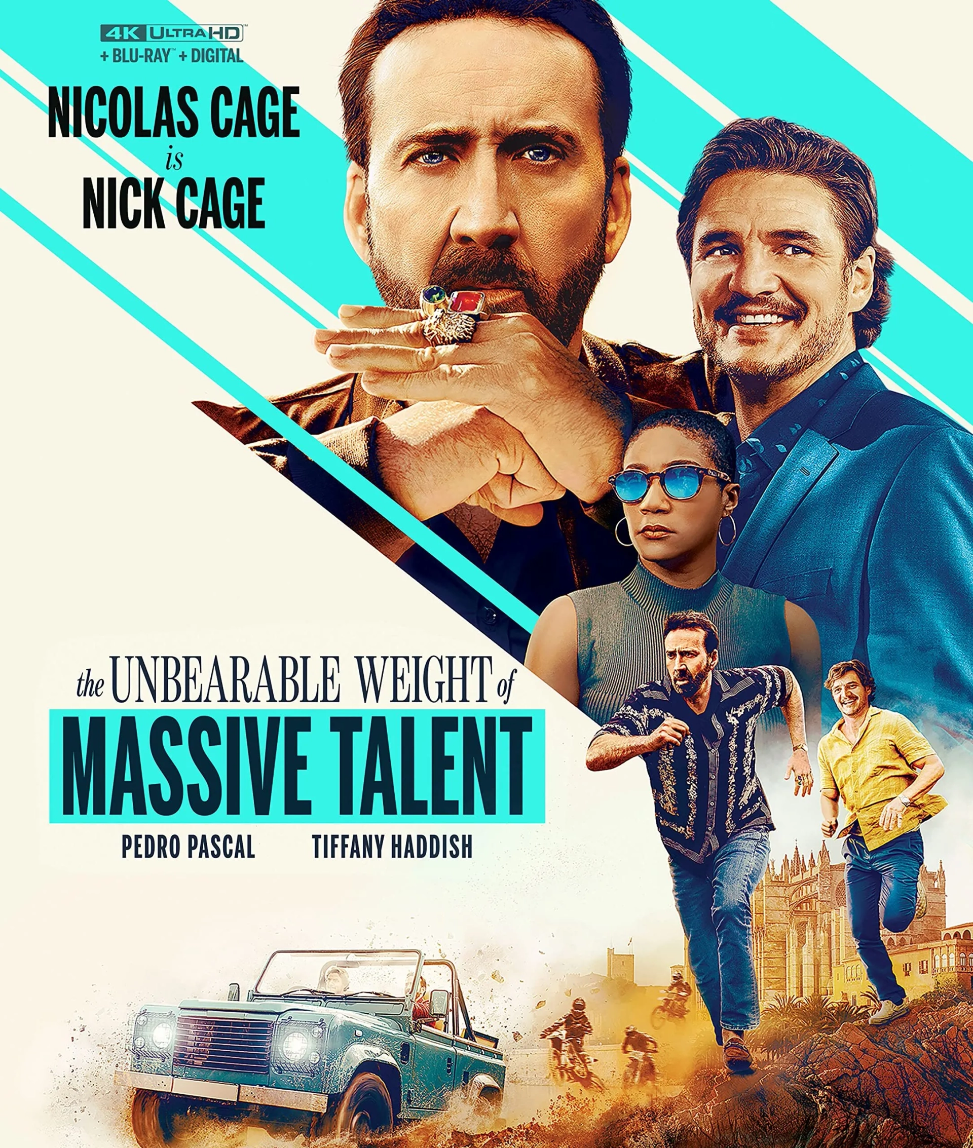 Nicolas Cage, Pedro Pascal, and Tiffany Haddish in The Unbearable Weight of Massive Talent (2022)