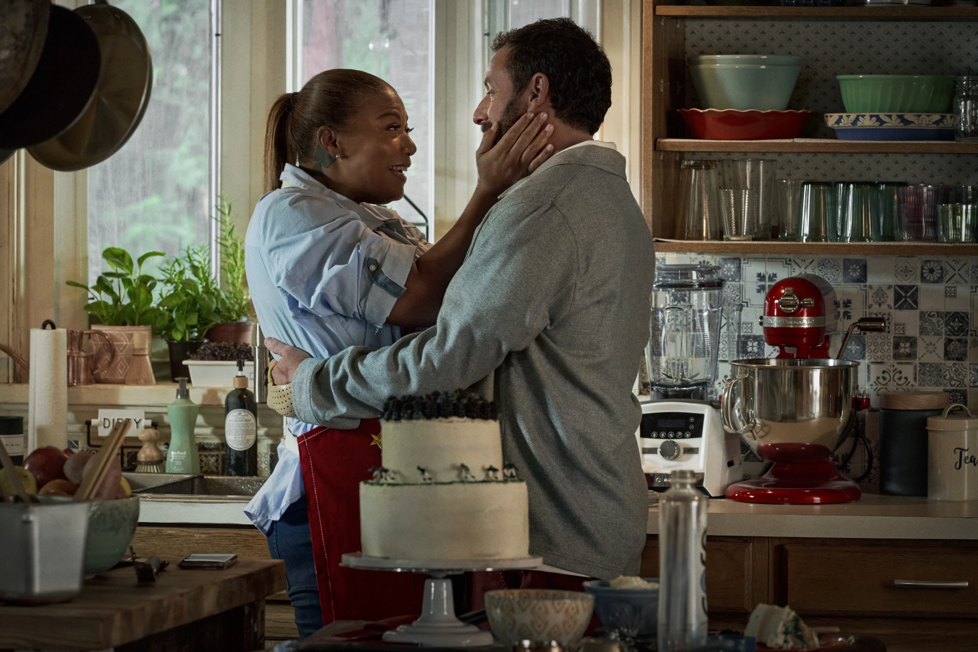 Adam Sandler and Queen Latifah in Hustle (2022)