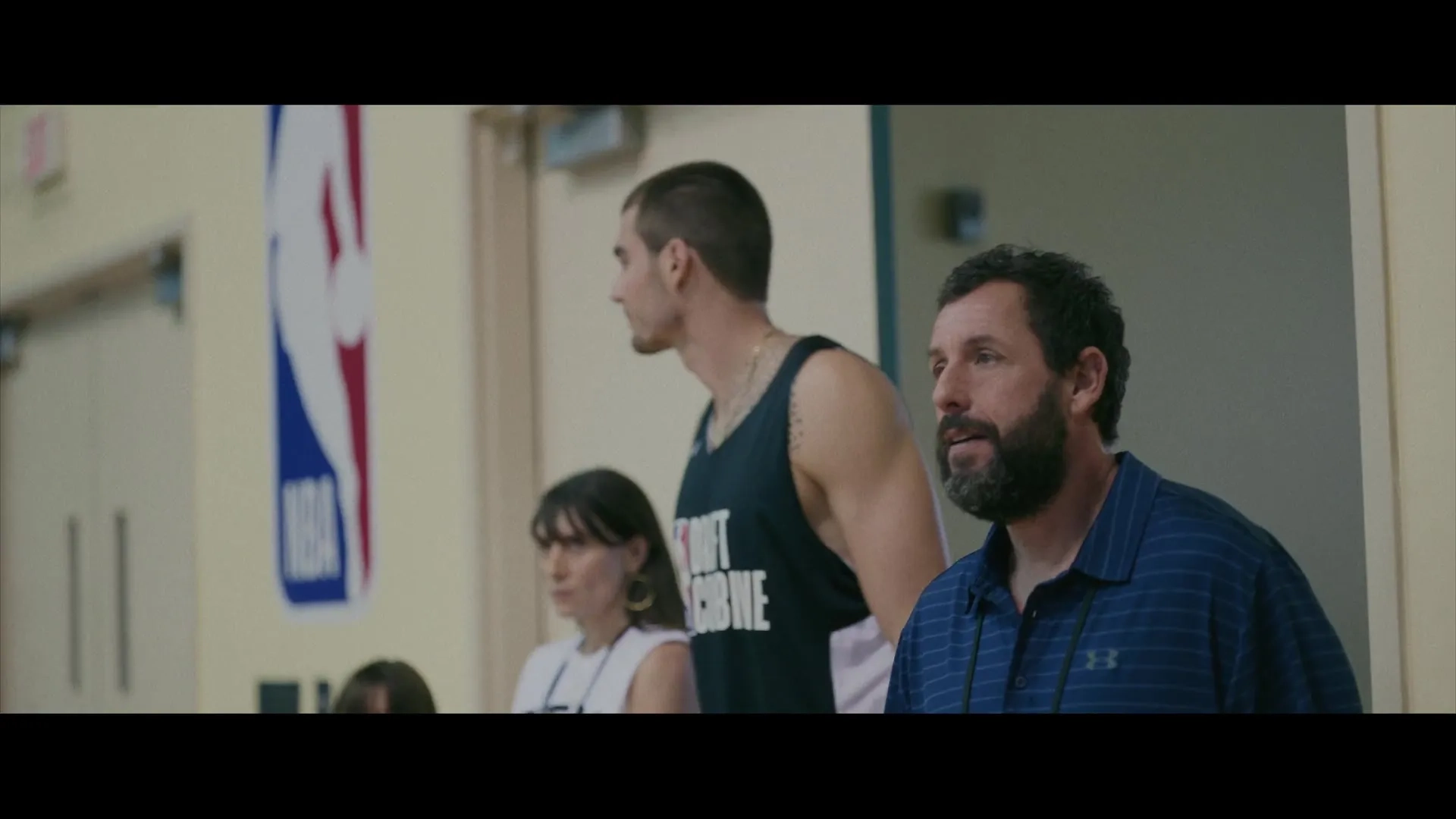 Adam Sandler and Juancho Hernangomez in Hustle (2022)